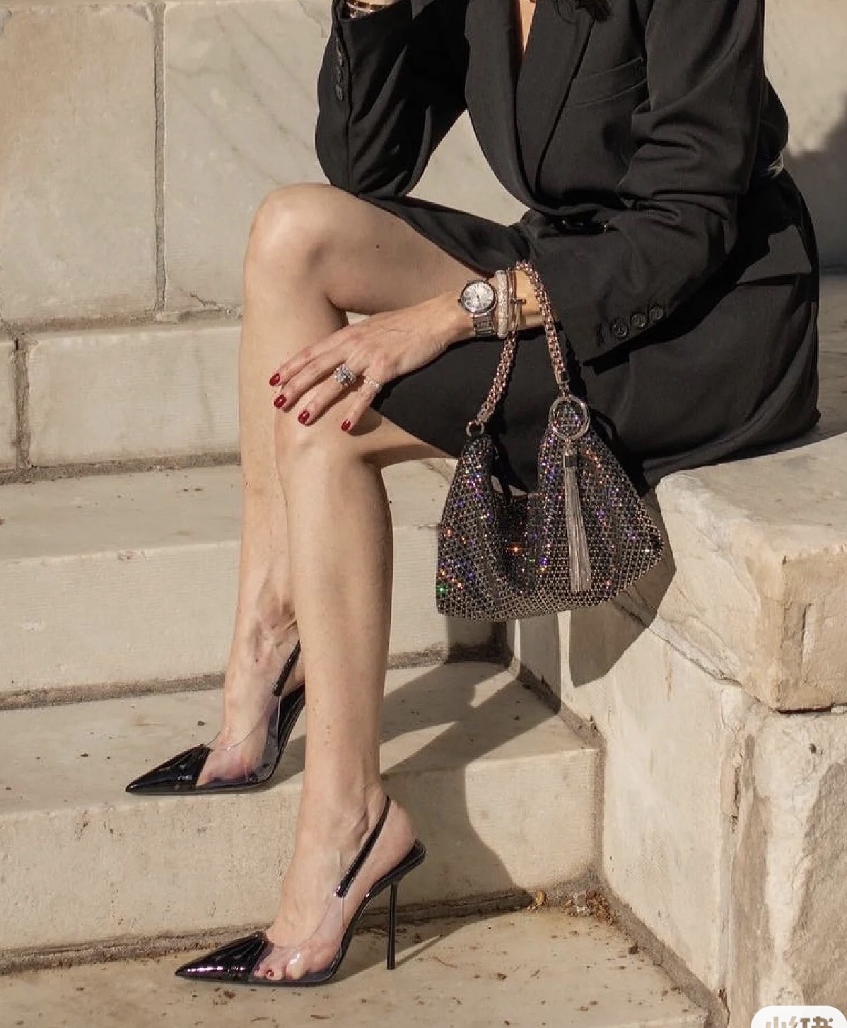 [TOP] Yves Saint Laurent YSL Cow Patent Leather High Heels Sandals - 2 Colors