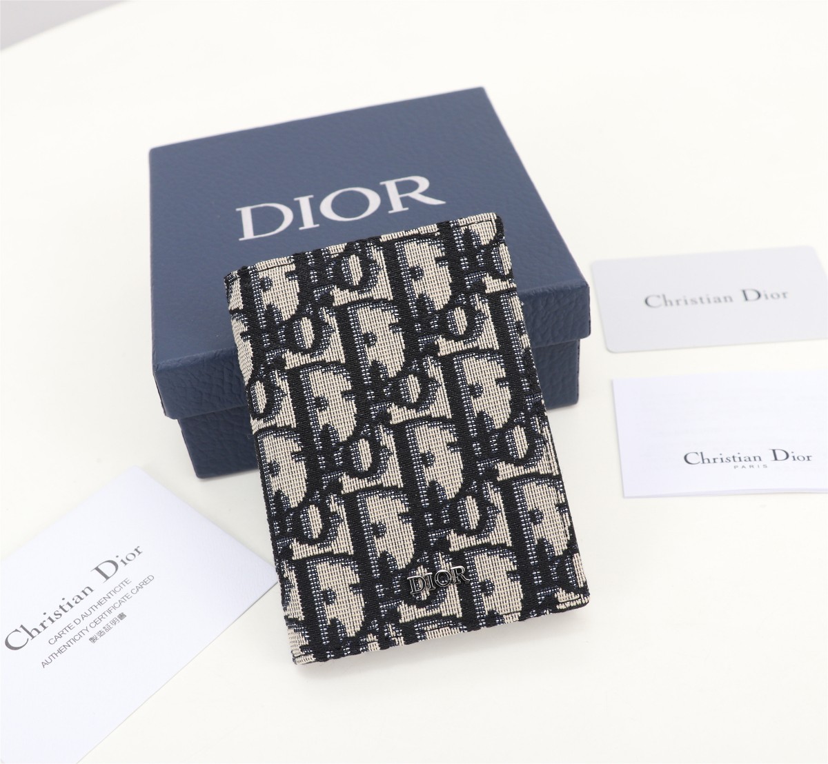[TOP] Christian Dior Card Bag Made Of Oblique Printed Fabric And Cowhide 8.2x11.2cm - 2 Colors