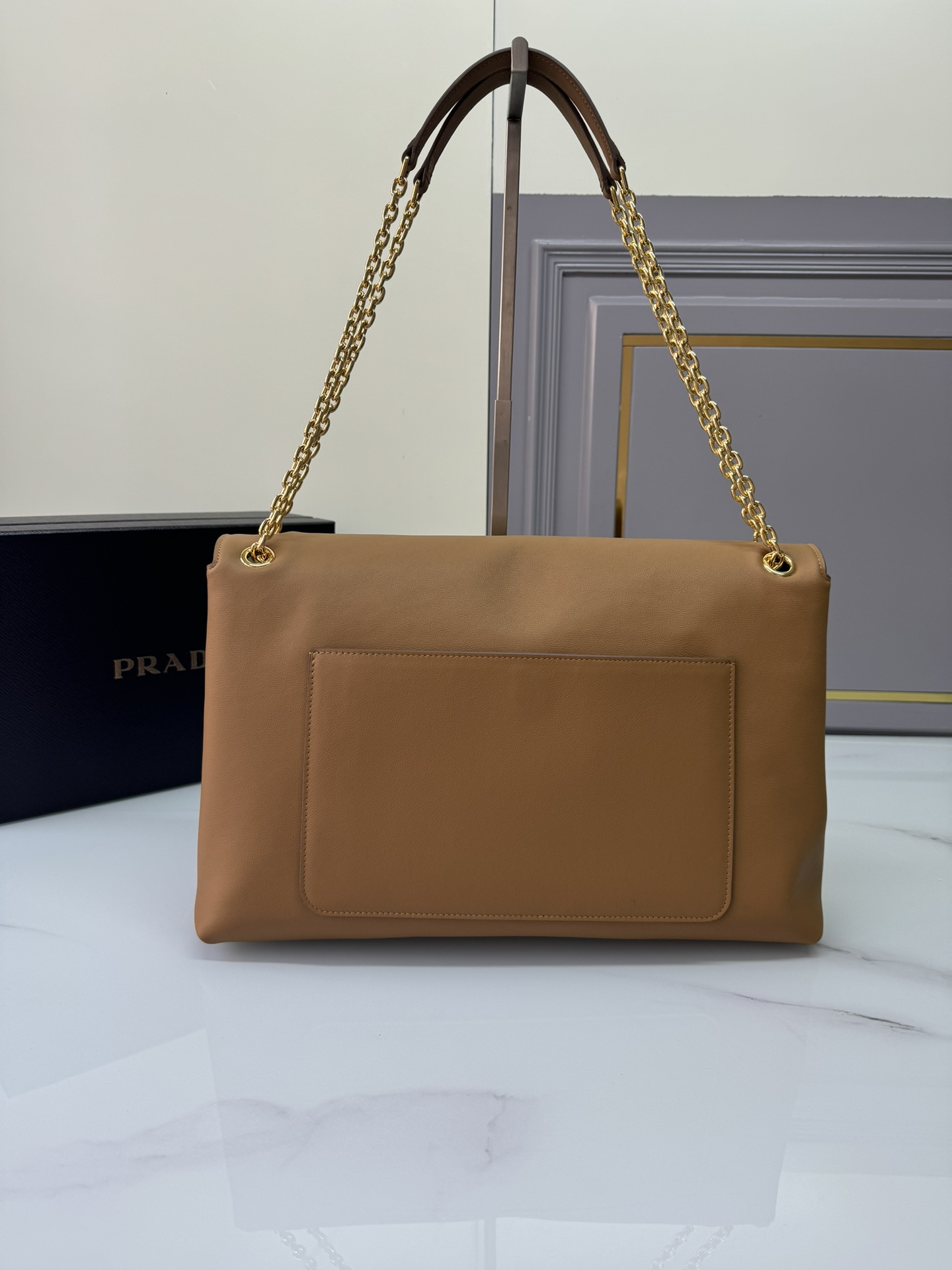 [Top] PRADA Chain Bag Calfskin with Lambskin Interior 39x14x12cm - 2 Color