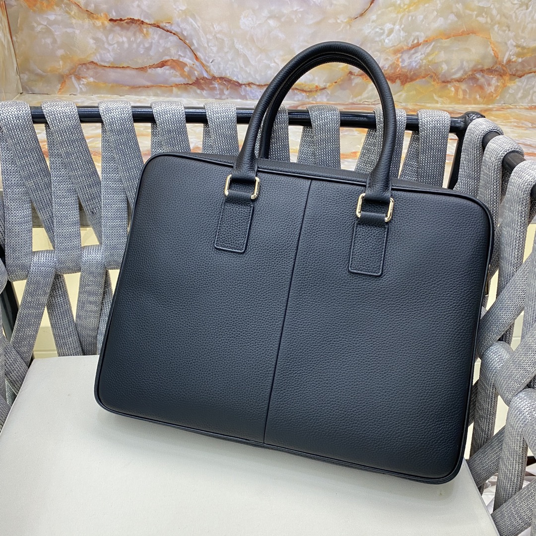[TOP] GUCCI Imported Top Layer Cowhide Men's Briefcase 38×28×10cm - Black