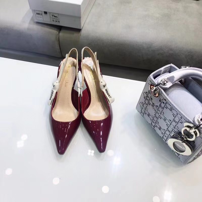 [TOP] Christian Dior CD Logo Leather Pump - Red