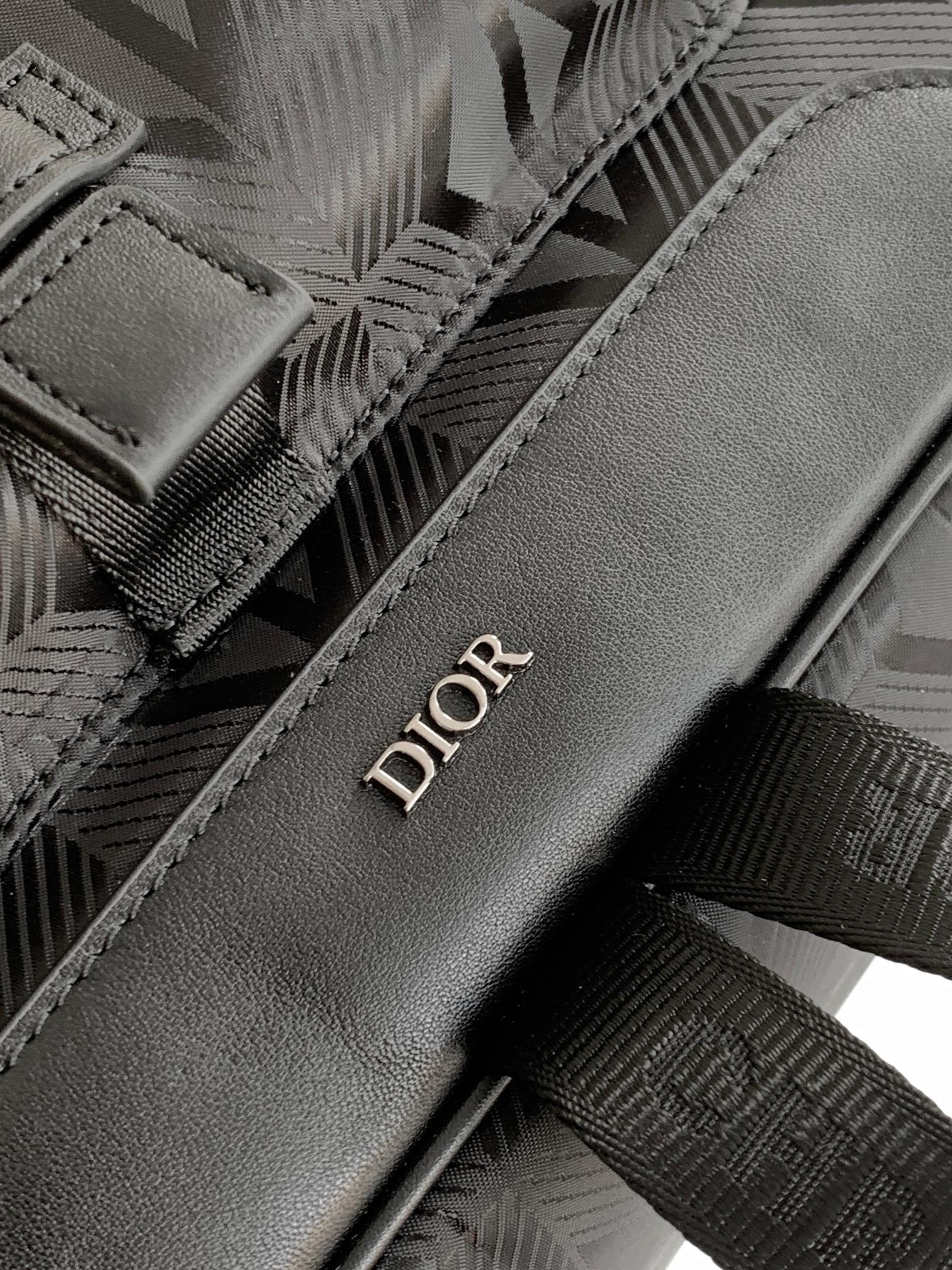 [TOP] Christian Dior Men's Oblique Printed And Cowhide Leather Bag 30×43x15cm - Black