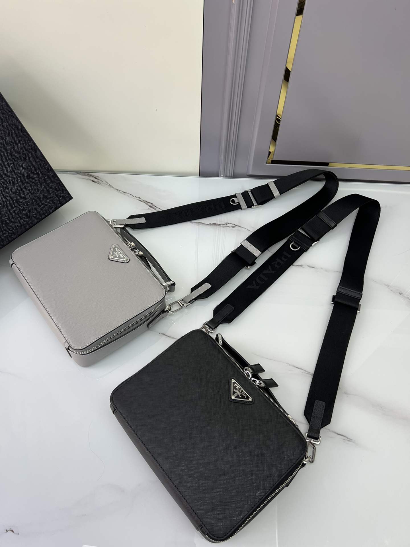 [Top] PRADA Brique Bag Saffiano Leather 22x16x6cm - 2 Color