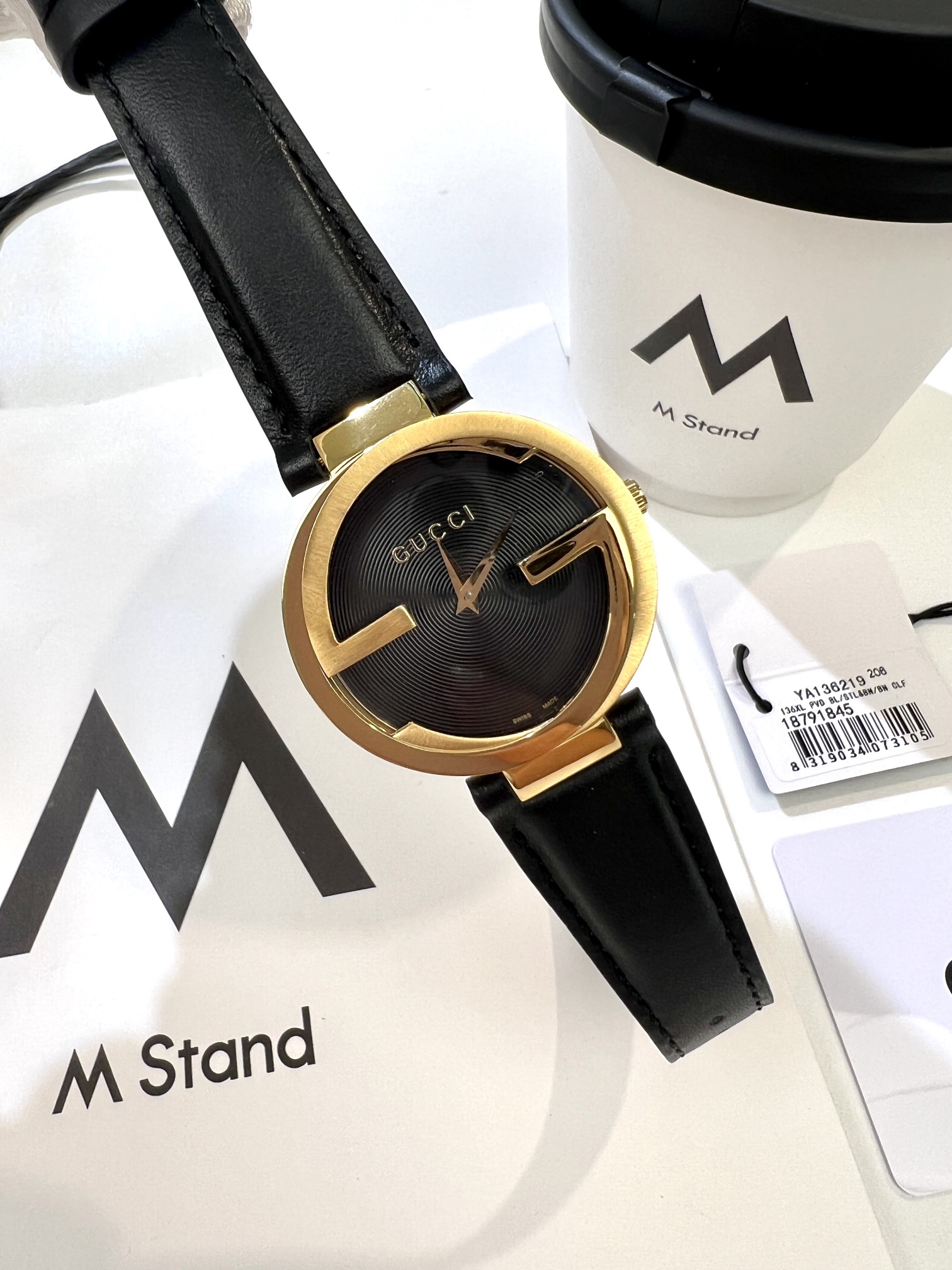 [TOP] GUCCI Swiss Quartz Movement Watches 37mm - Black