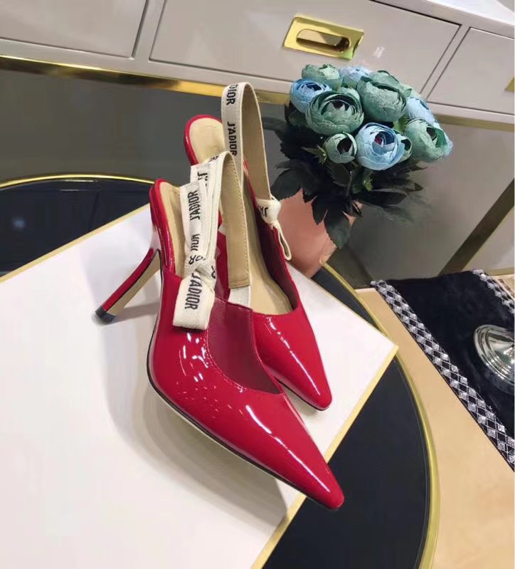 [TOP] Christian Dior CD Logo Leather Pump - Red