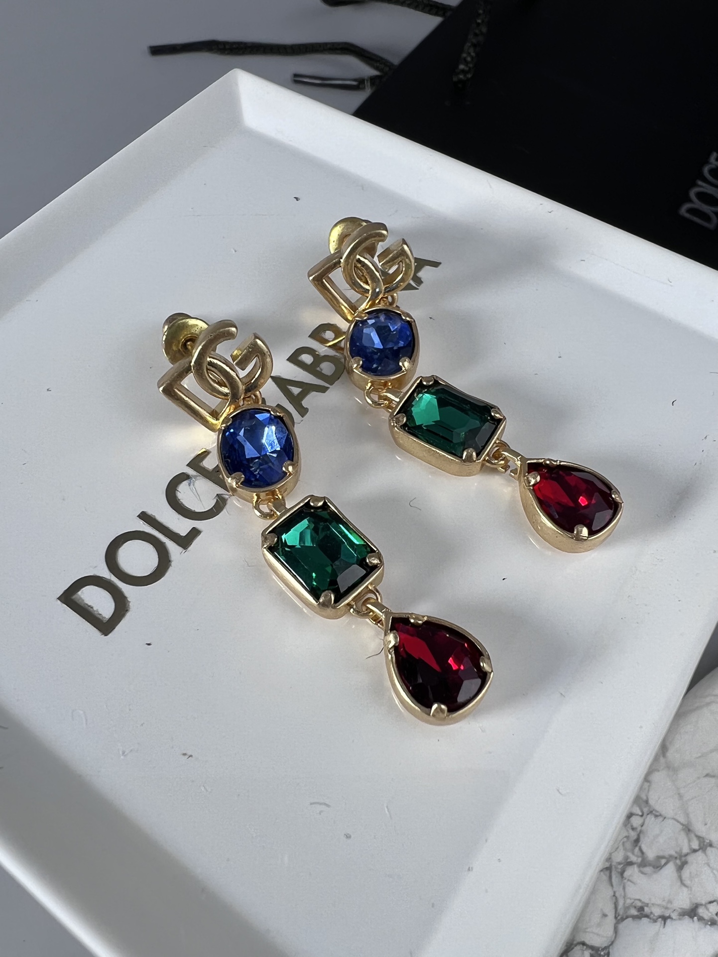 [TOP] Dolce & Gabbana D&G Fancy Colored Diamond Earrings
