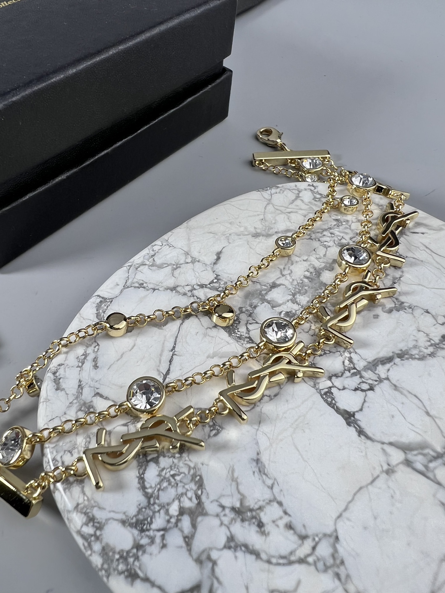 [TOP] Yves Saint Laurent YSL Metal Logo Bracelet - 2 Color - YSL