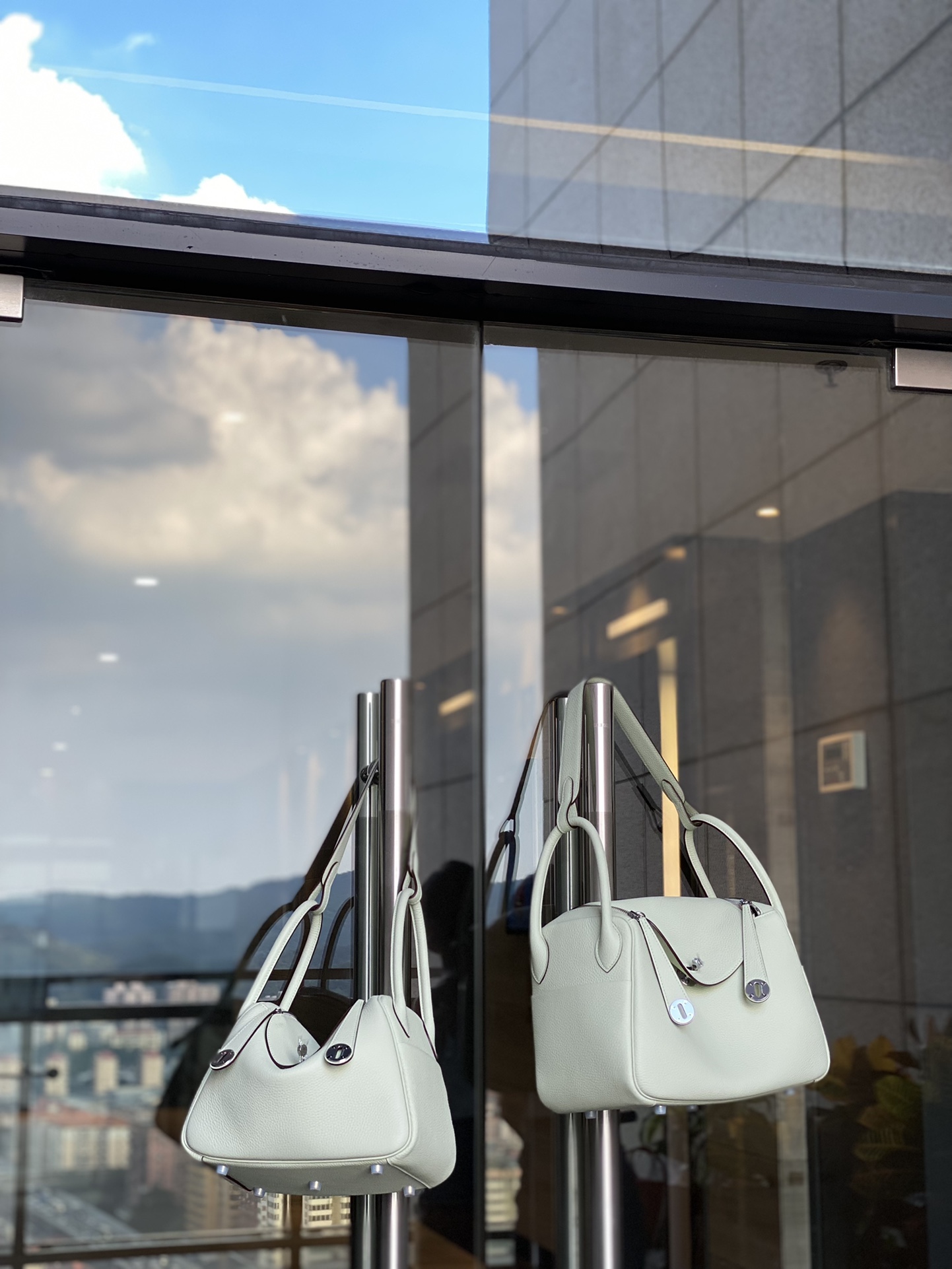 [TOP] HERMES Swift Leather Lindy Bags 26cm/30cm - Bubble Green&SHW