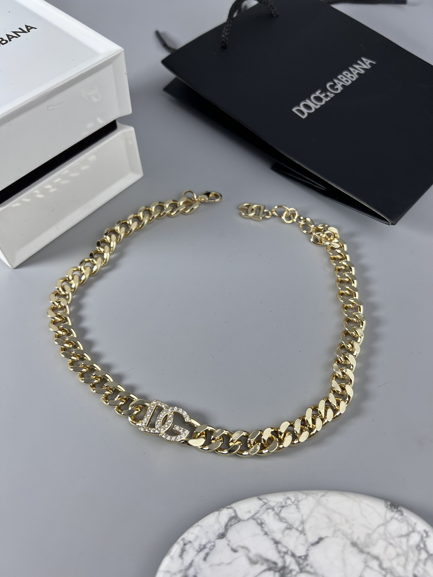 [TOP] Dolce & Gabbana D&G Cuba Necklace - Gold
