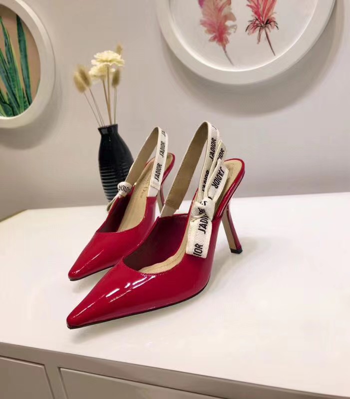 [TOP] Christian Dior CD Logo Leather Pump - Red