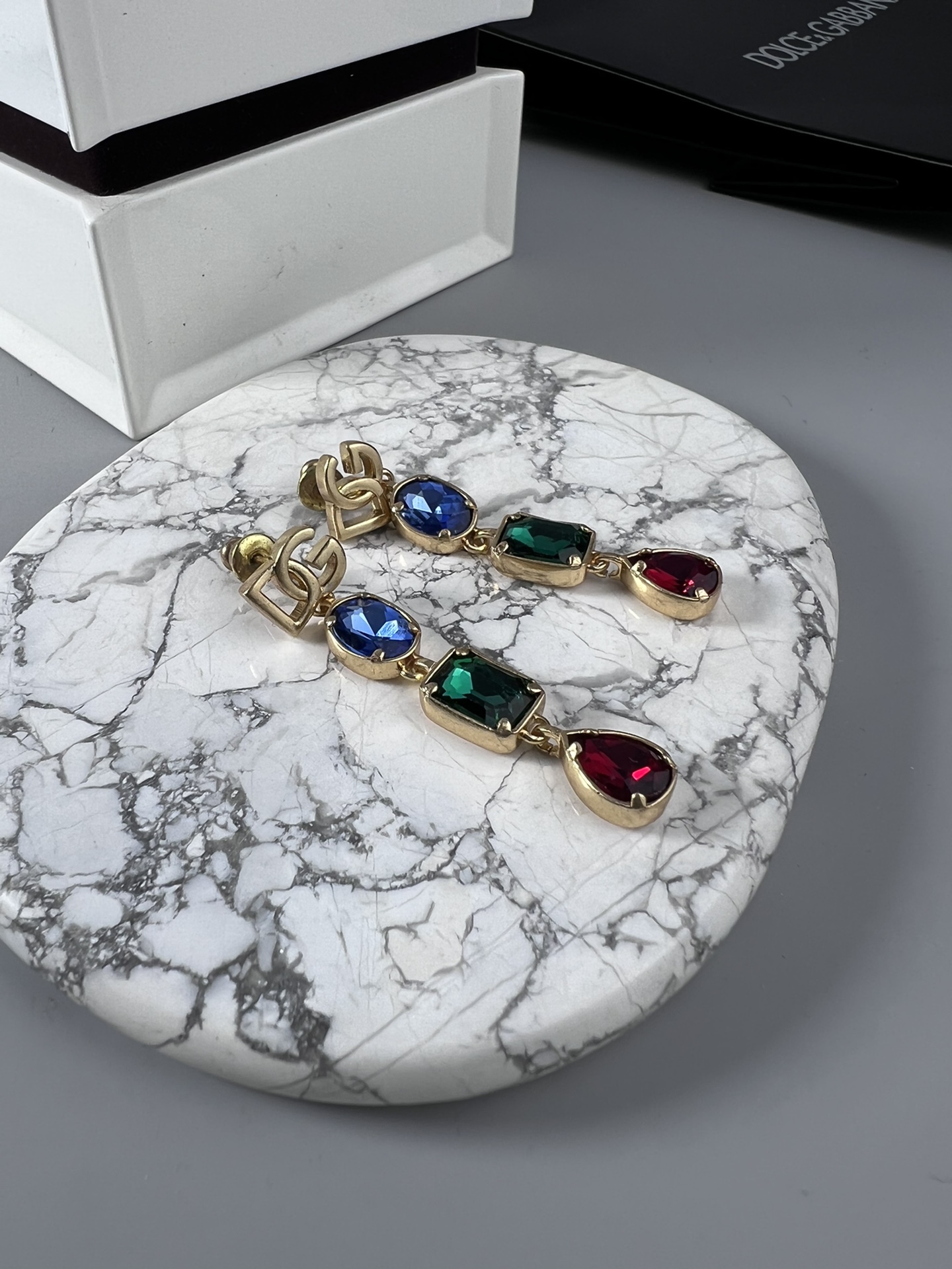 [TOP] Dolce & Gabbana D&G Fancy Colored Diamond Earrings