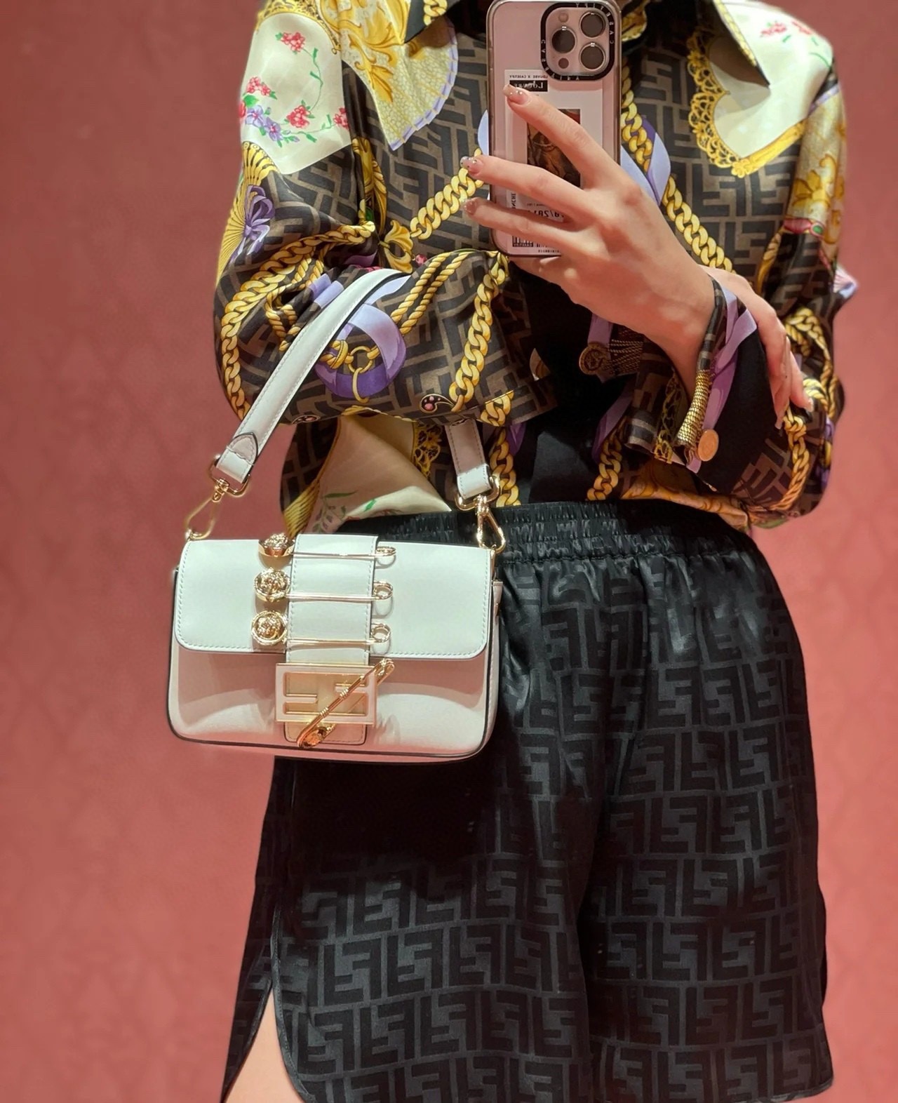 [TOP] FENDI x Versace| Baguette Co-Branded Pin Bags - 20x13x5cm - 4 Colors&GHW