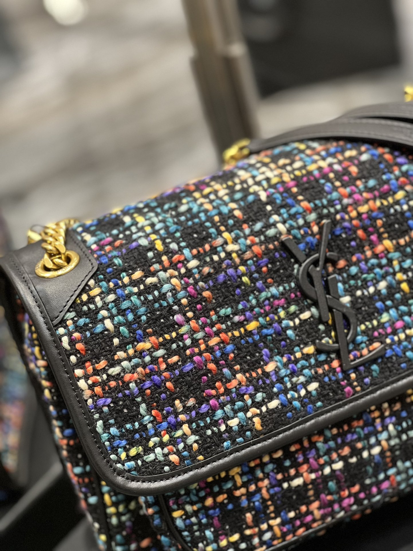 [TOP] Yves Saint Laurent YSL Tweed Niki Bags