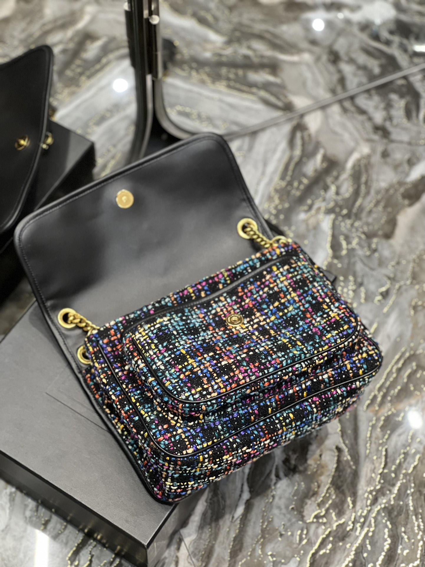 [TOP] Yves Saint Laurent YSL Tweed Niki Bags