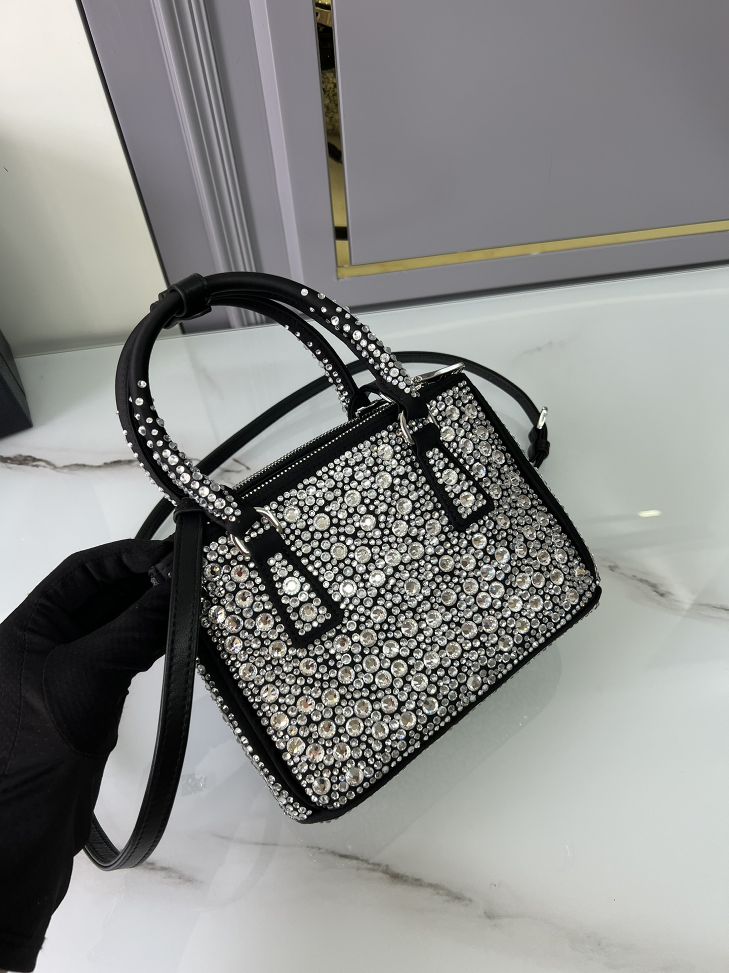 [TOP] PRADA Galleria Bag Gypsophila Mini 20x14.5x9.5cm/24.5x16.5x11cm - 6 Colour