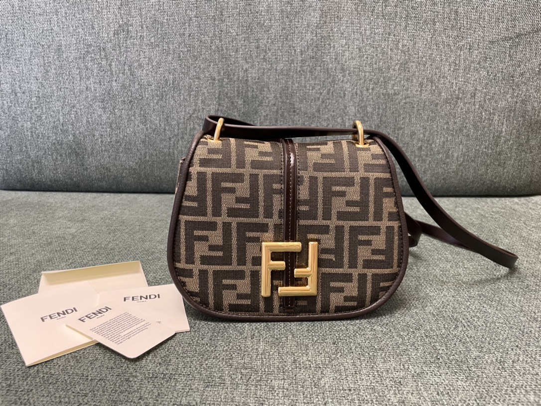 [TOP] FENDI C'Mon Bags - 2 Sizes - Brown&GHW
