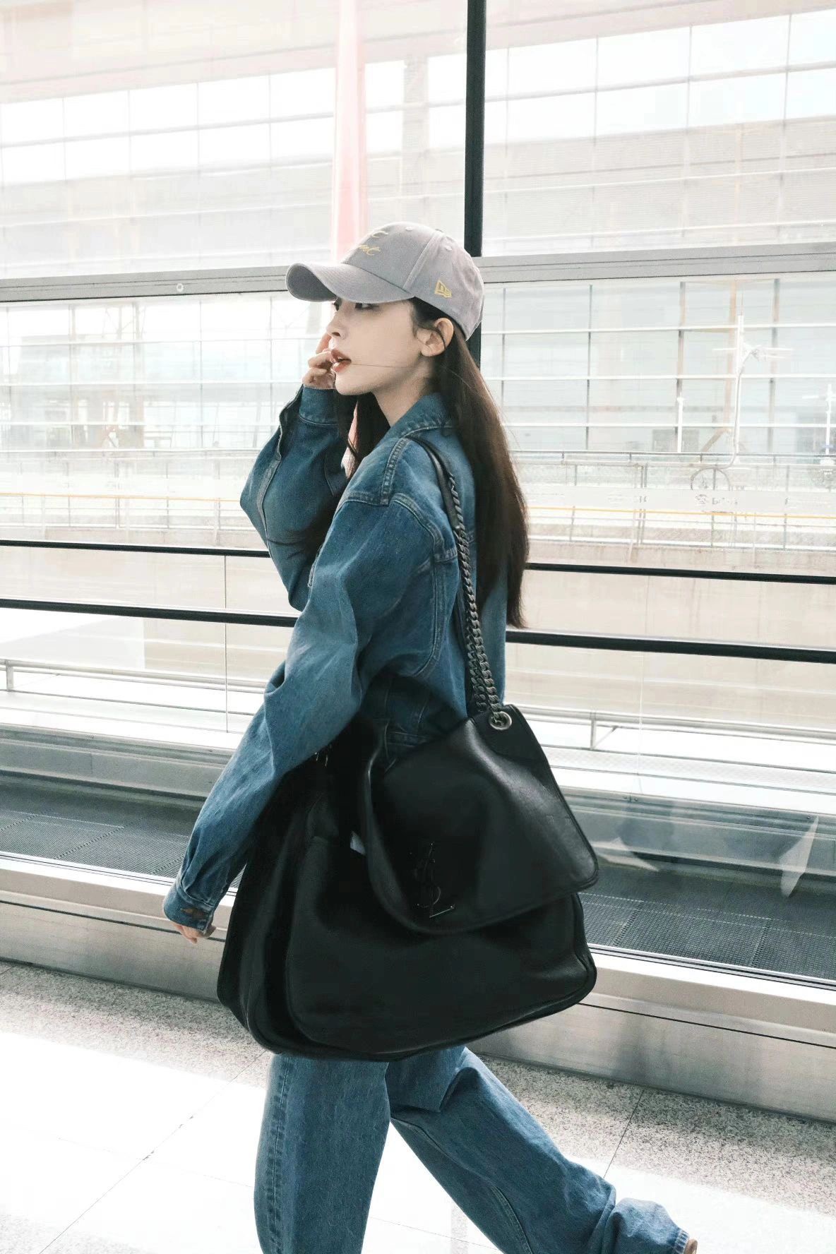 [TOP] Yves Saint Laurent YSL Elephant Texture Niki Bags - 3 Size - Black&SHW