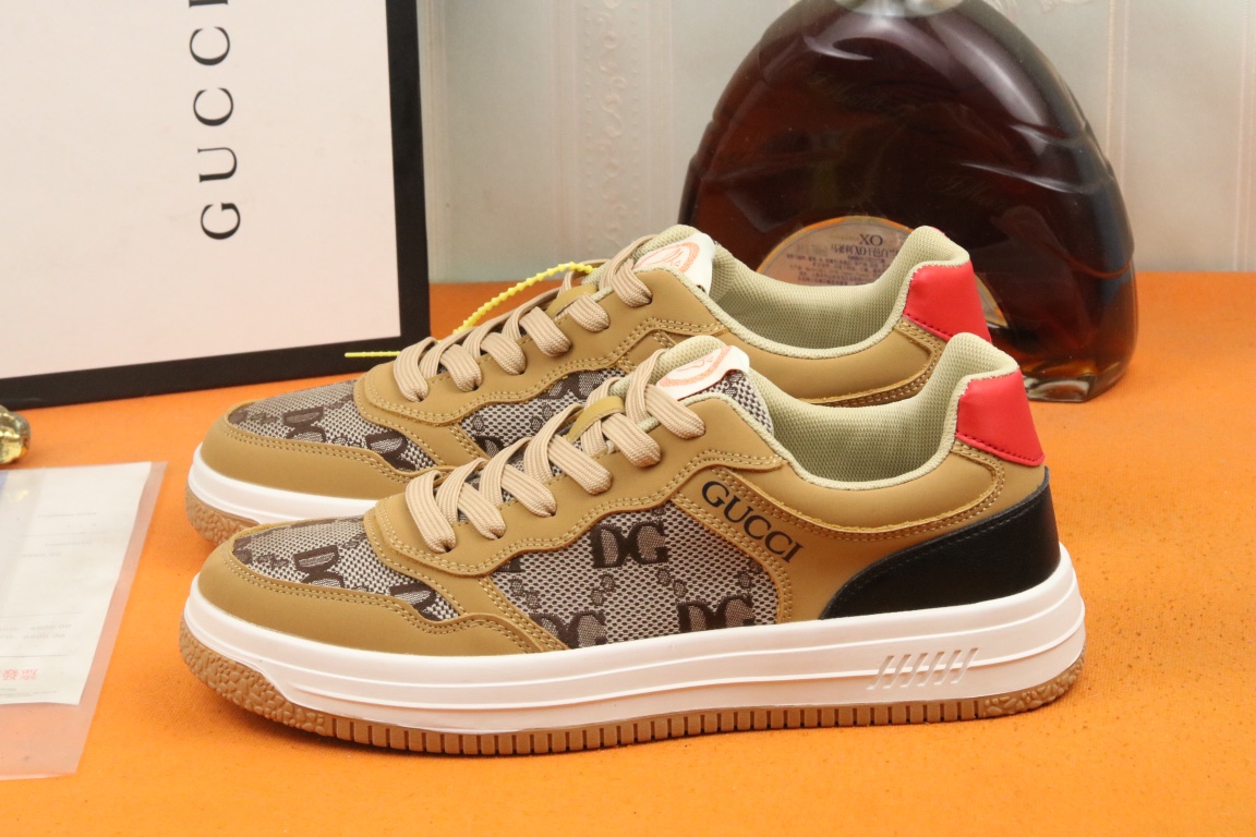 [TOP] GUCCI Men's Cowhide Casual Shoes - 2 Colors