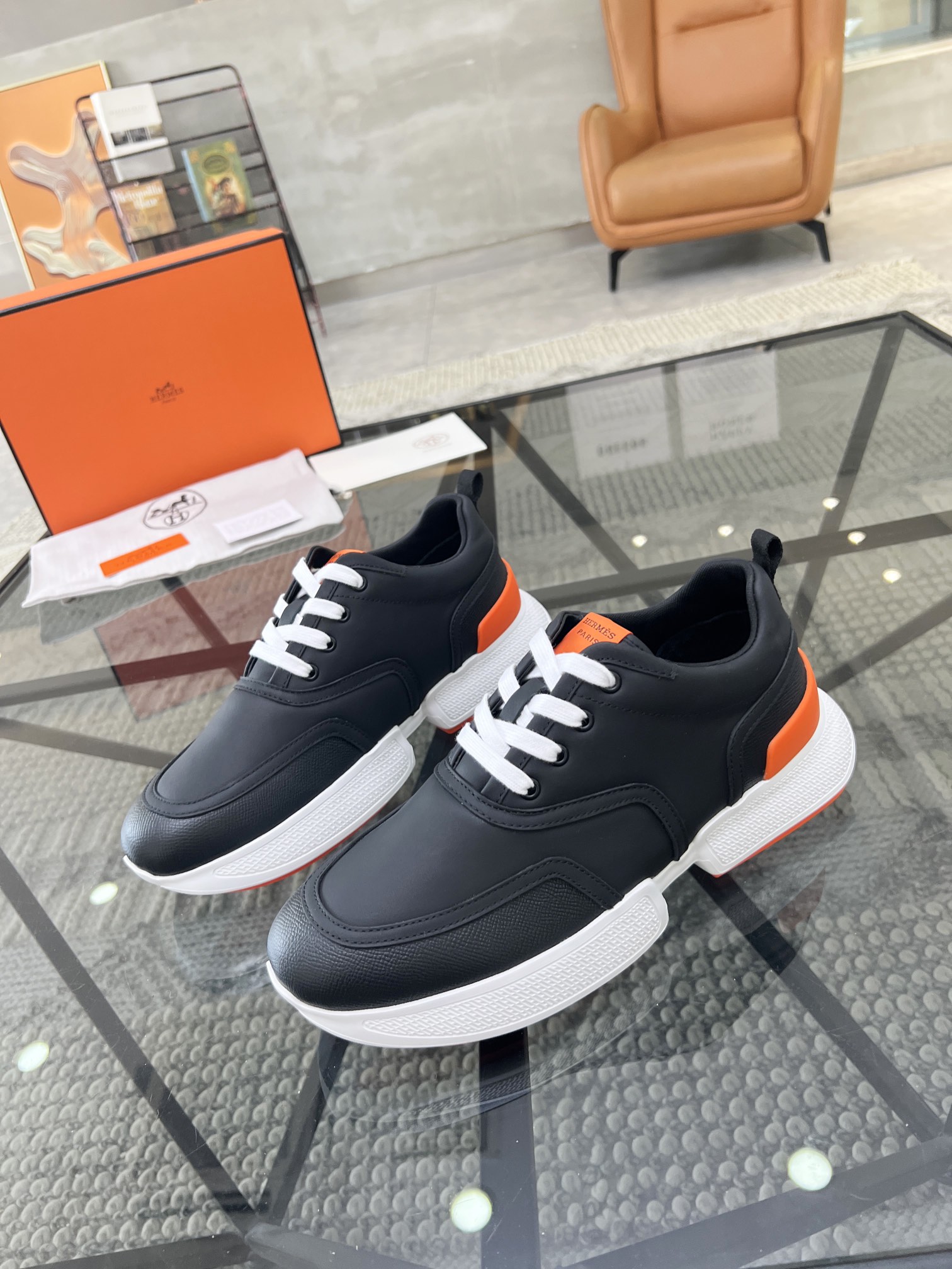 [TOP] HERMES Men's Leather Sports Shoes - 8 Colors