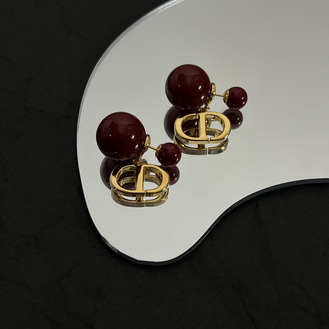 [TOP] Christian Dior CD Earrings - Gold