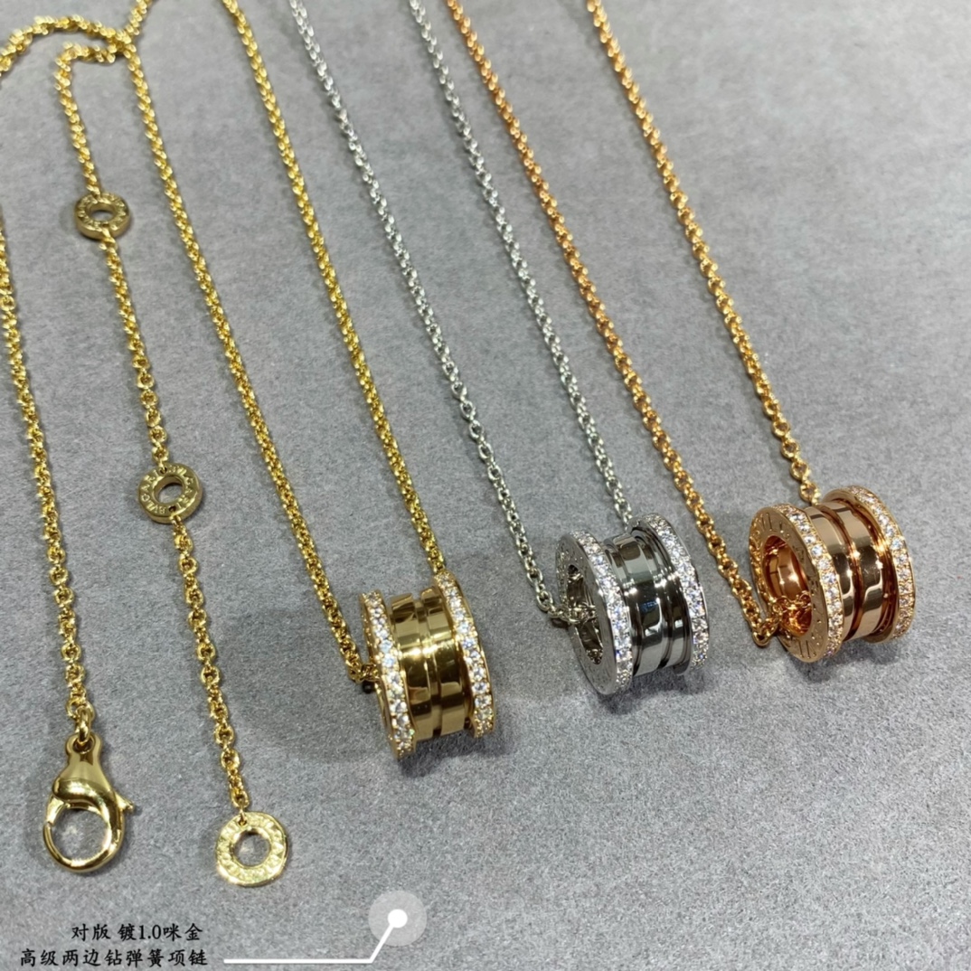 [TOP] BVLGARI Spring Side Diamond Necklace - 3 Color