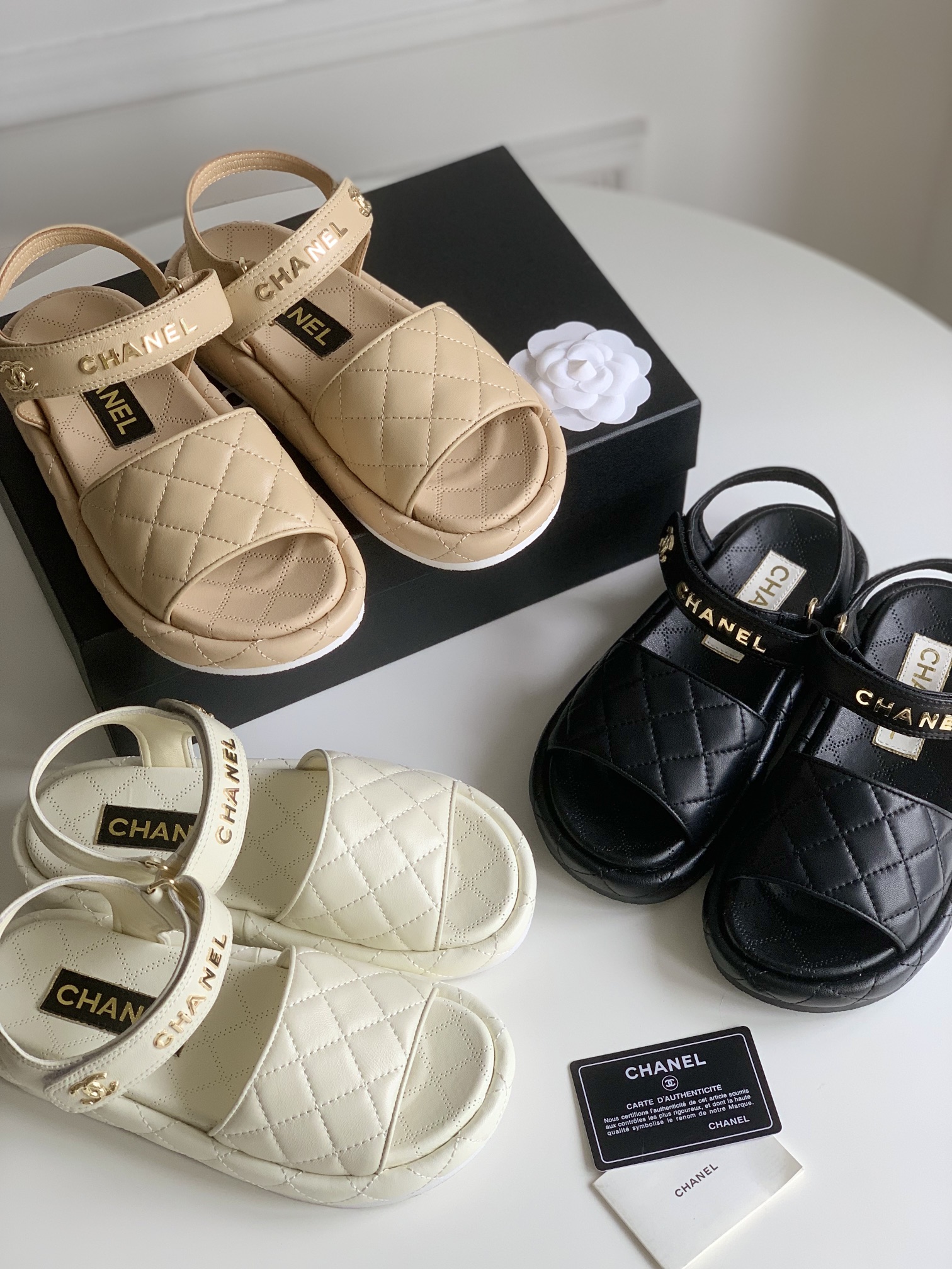 [TOP] CHANEL 24C Rhombic Sandals - 3 Colors