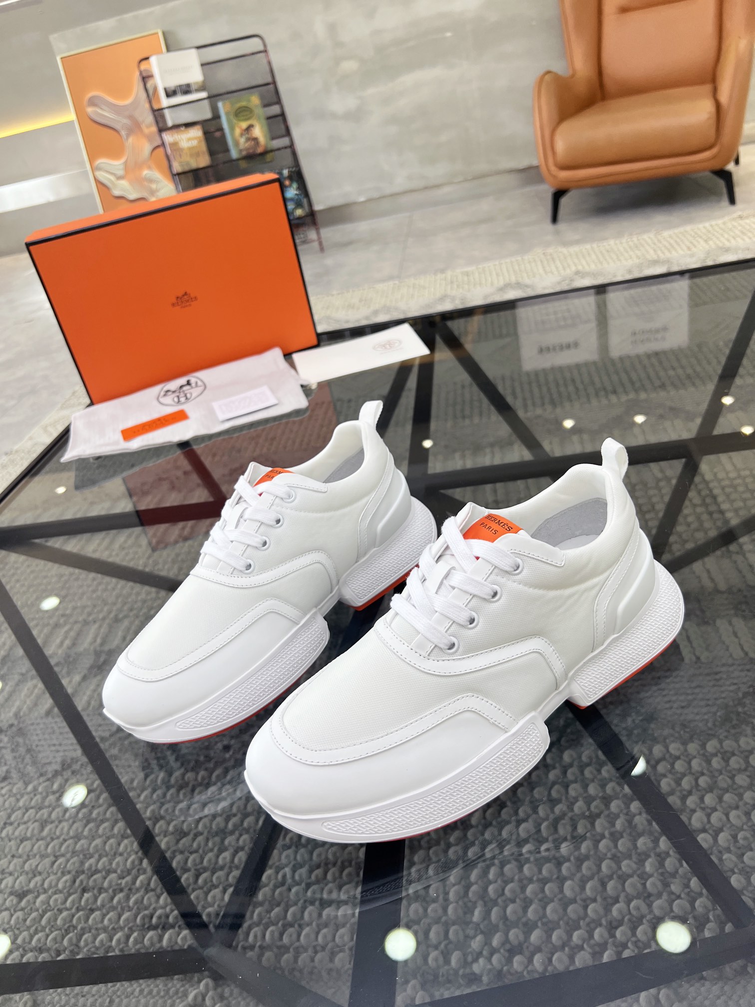 [TOP] HERMES Men's Leather Sports Shoes - 8 Colors