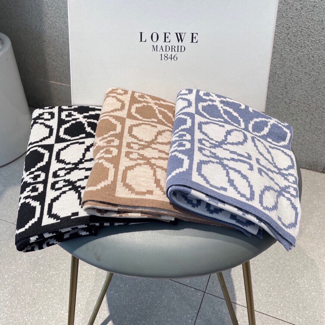 [TOP] LOEWE Logo Scarf 32 x 180 cm - 3 Colors