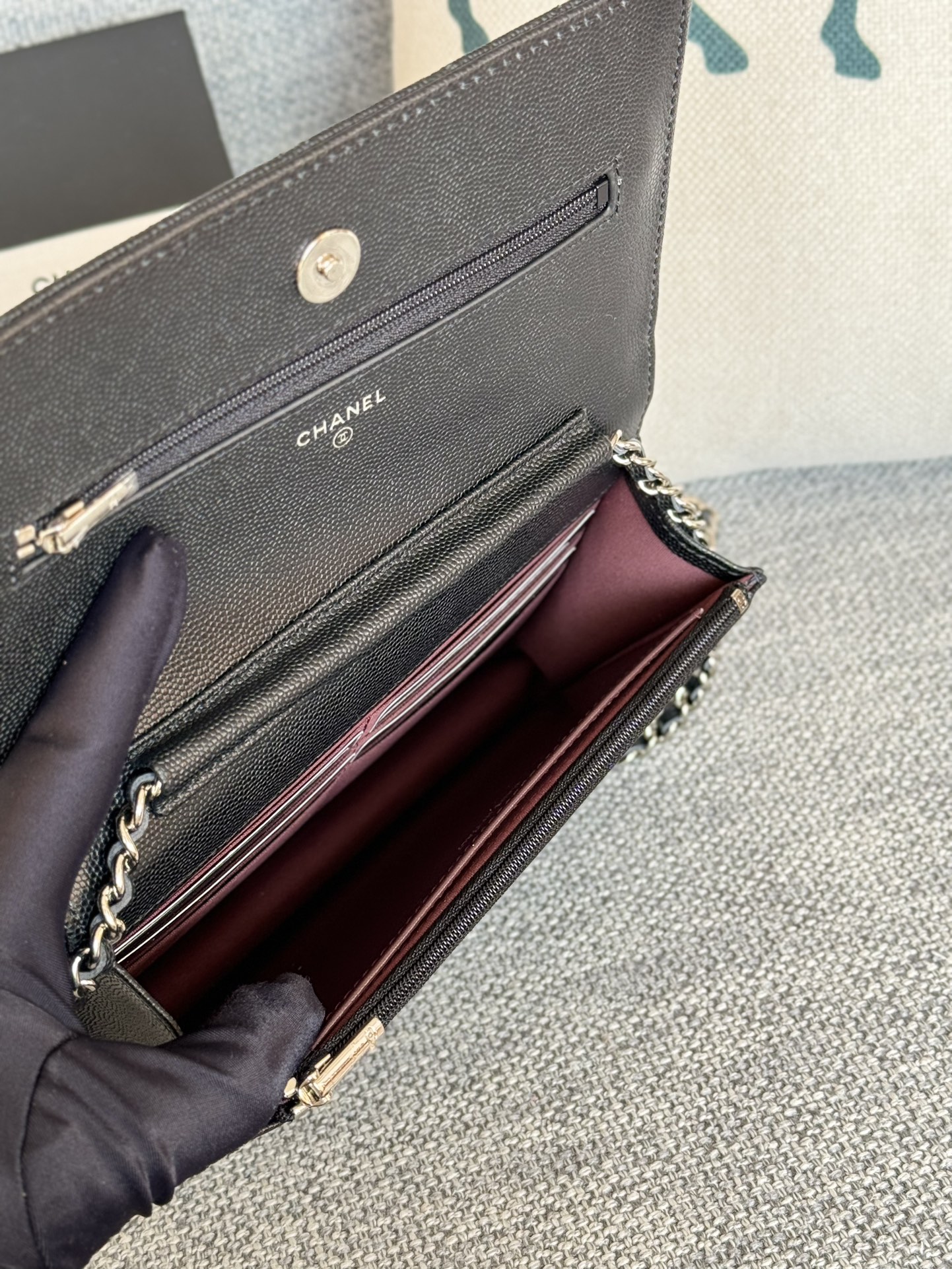 [TOP] CHANEL WOC Bag Caviar Leather 19CM - Black - SHW&GHW