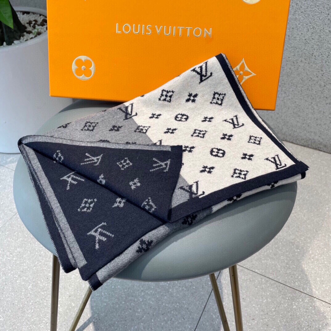 [TOP] Louis Vuitton LV Contrasting colors Scarf 180x32cm