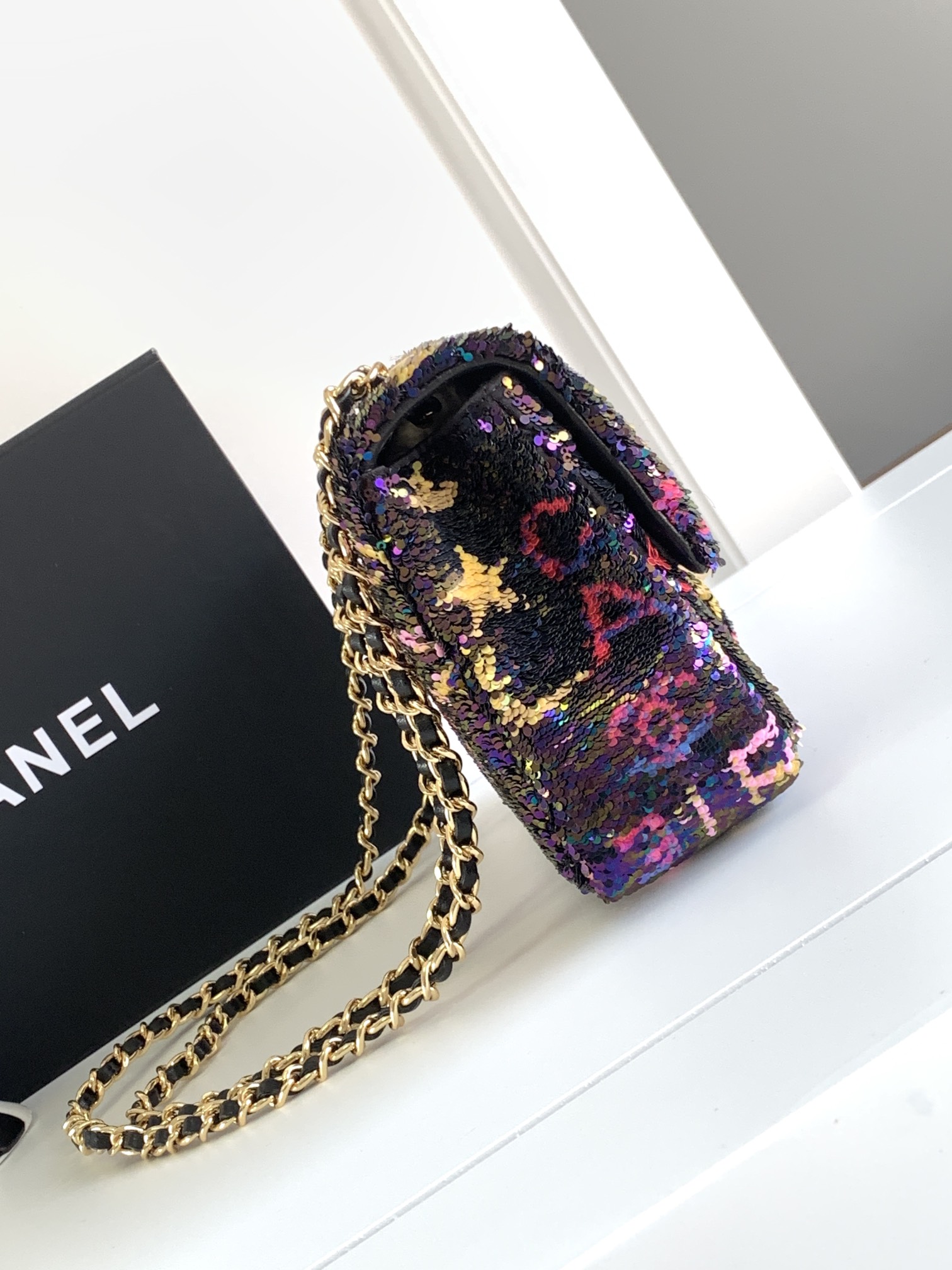 [TOP] CHANEL Sparkling Flap Bags - Black&GWH