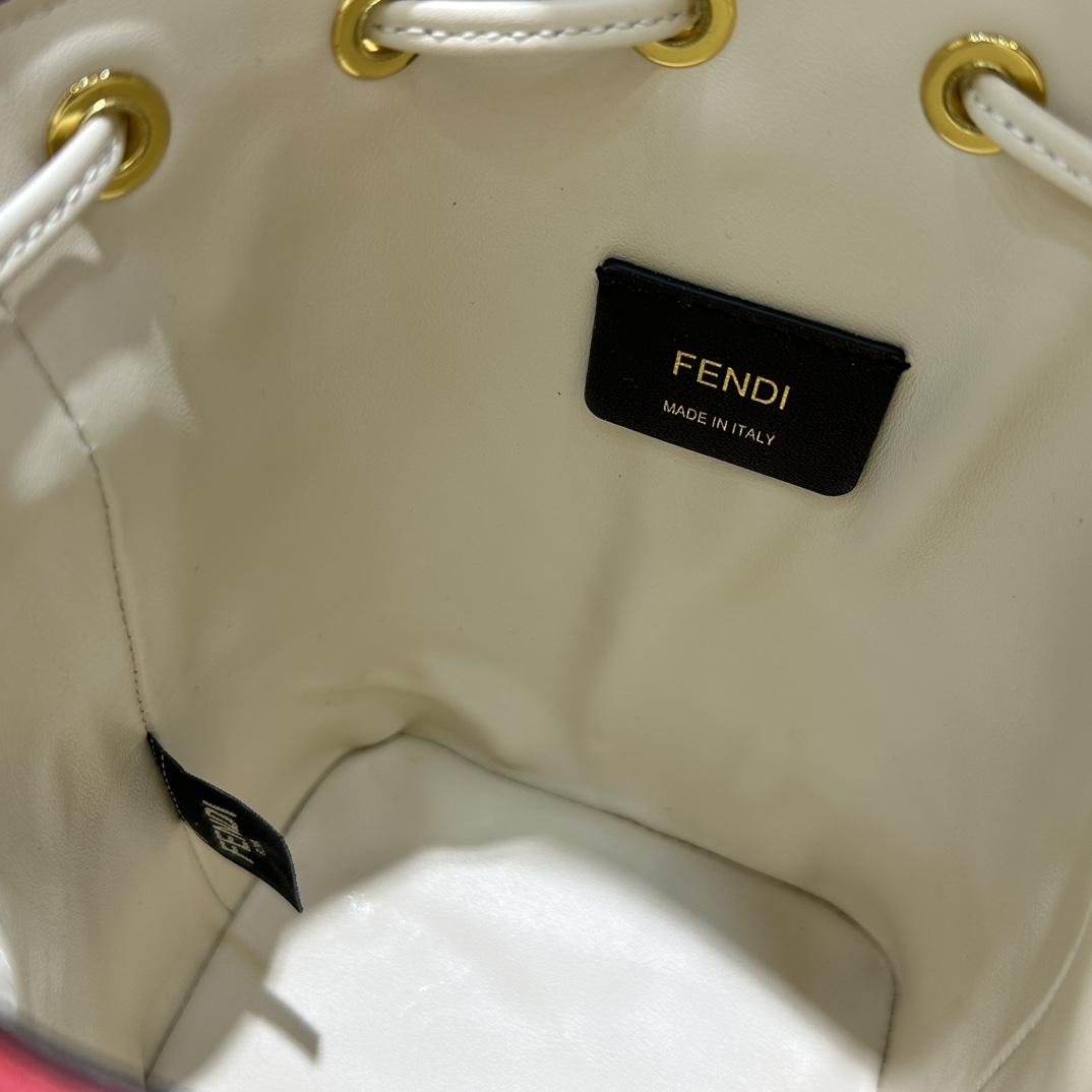 [TOP] FENDI Canvas Mon Tresor Bag - 18x12x10cm - Red