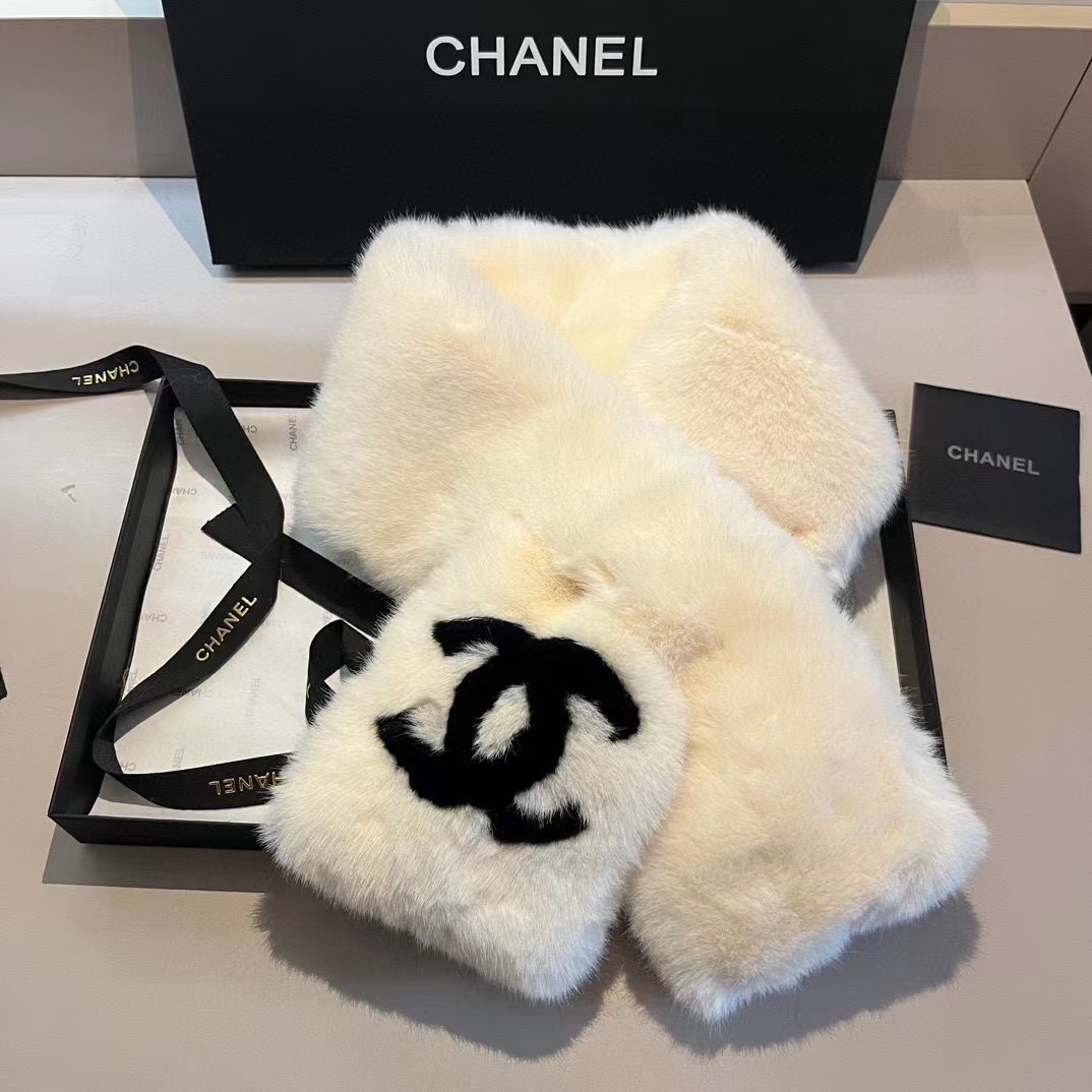 [TOP] CHANEL Cashmere Scarves 90 cm