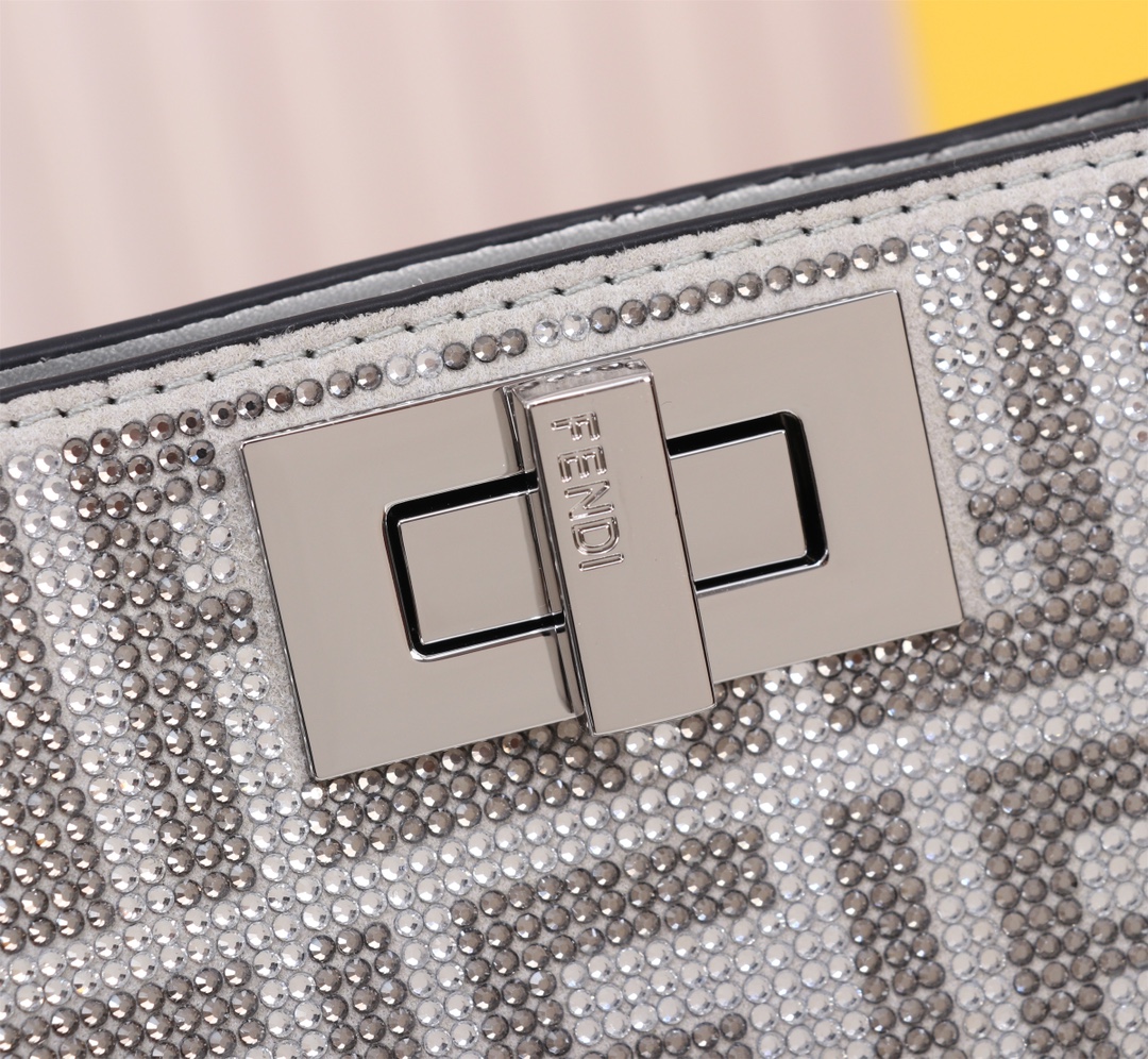 [TOP]FENDI Double FF Full Drill Peekaboo Bag 27×21×9.5CM - SHW