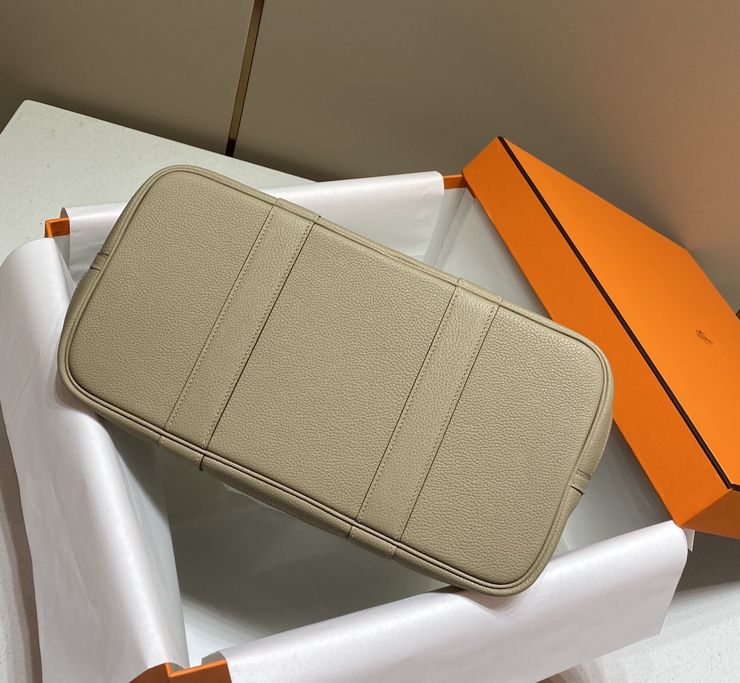 [TOP] HERMES Garden Party Bags Leather 30CM/36CM - Windbreaker Gray&SHW