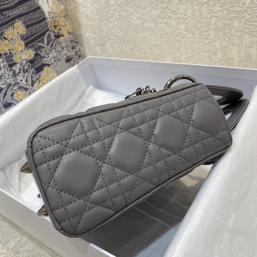 [TOP] Christian Dior Lady's Latest Gun Color Hardware Series Bags 20cm - 3 Colors