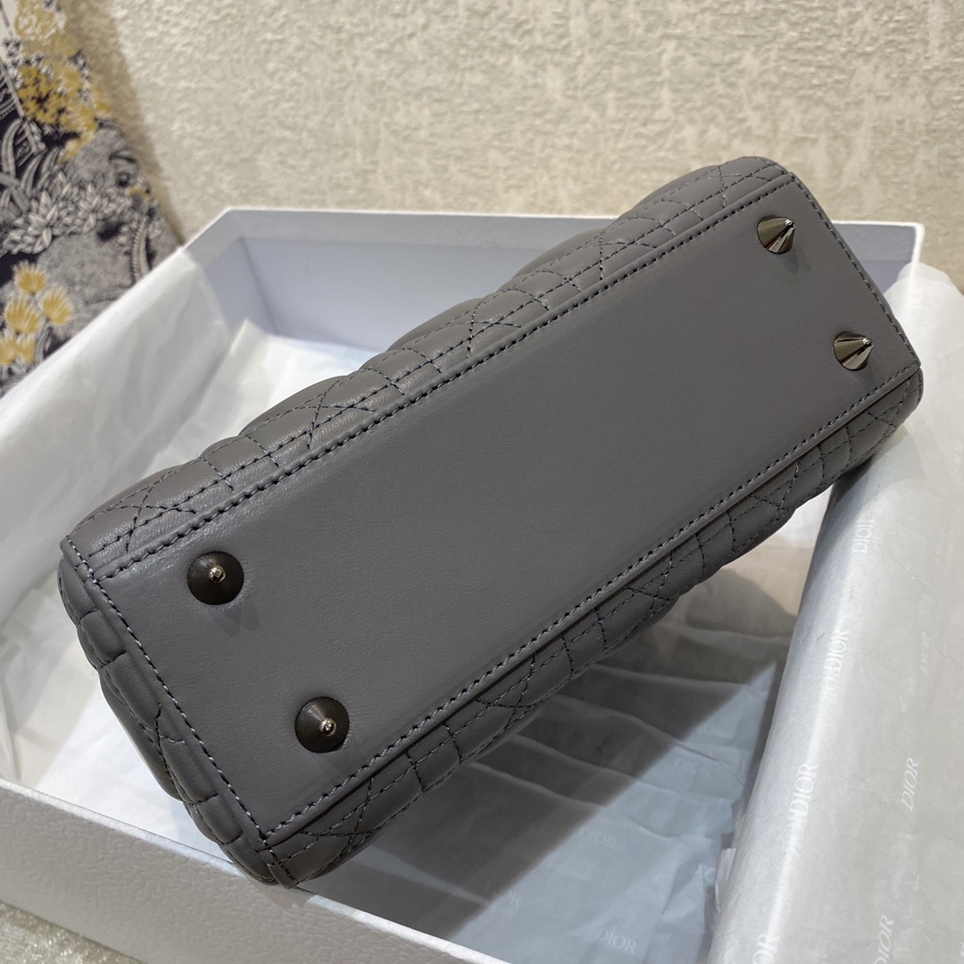 [TOP] Christian Dior Lady's Latest Gun Color Hardware Series Bags 20cm - 3 Colors