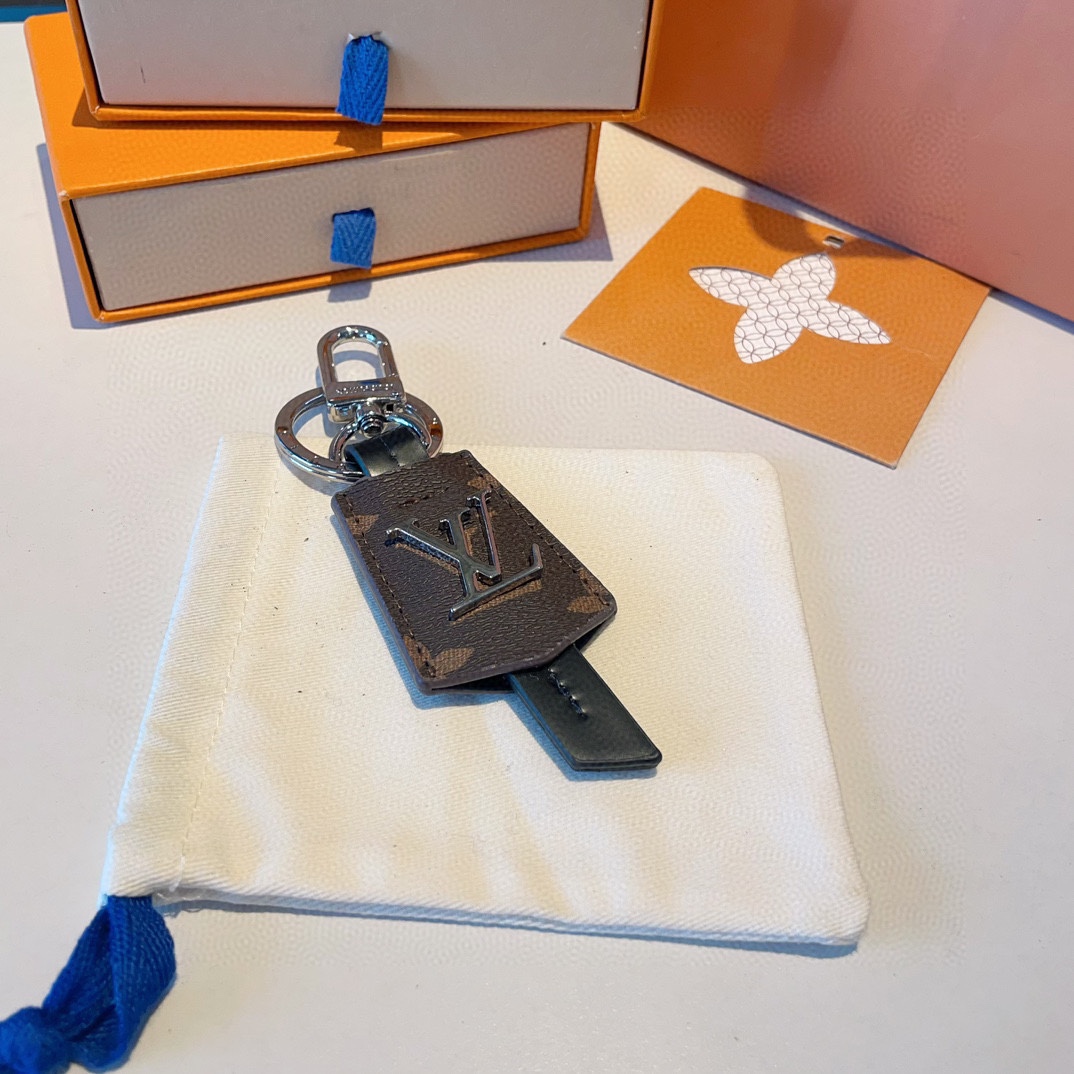 [TOP] Louis Vuitton LV Leather Keychain
