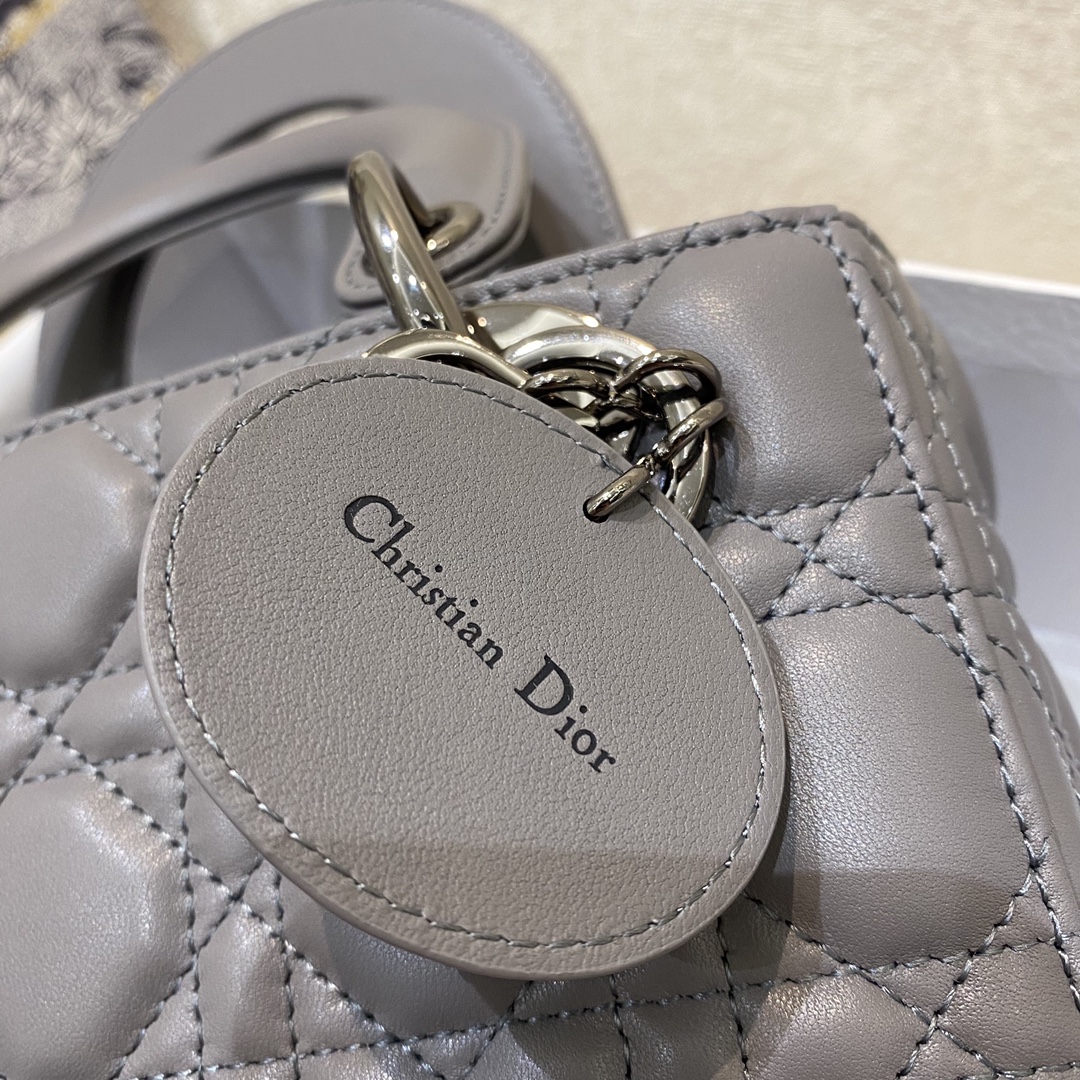 [TOP] Christian Dior Lady's Latest Gun Color Hardware Series Bags 20cm - 3 Colors