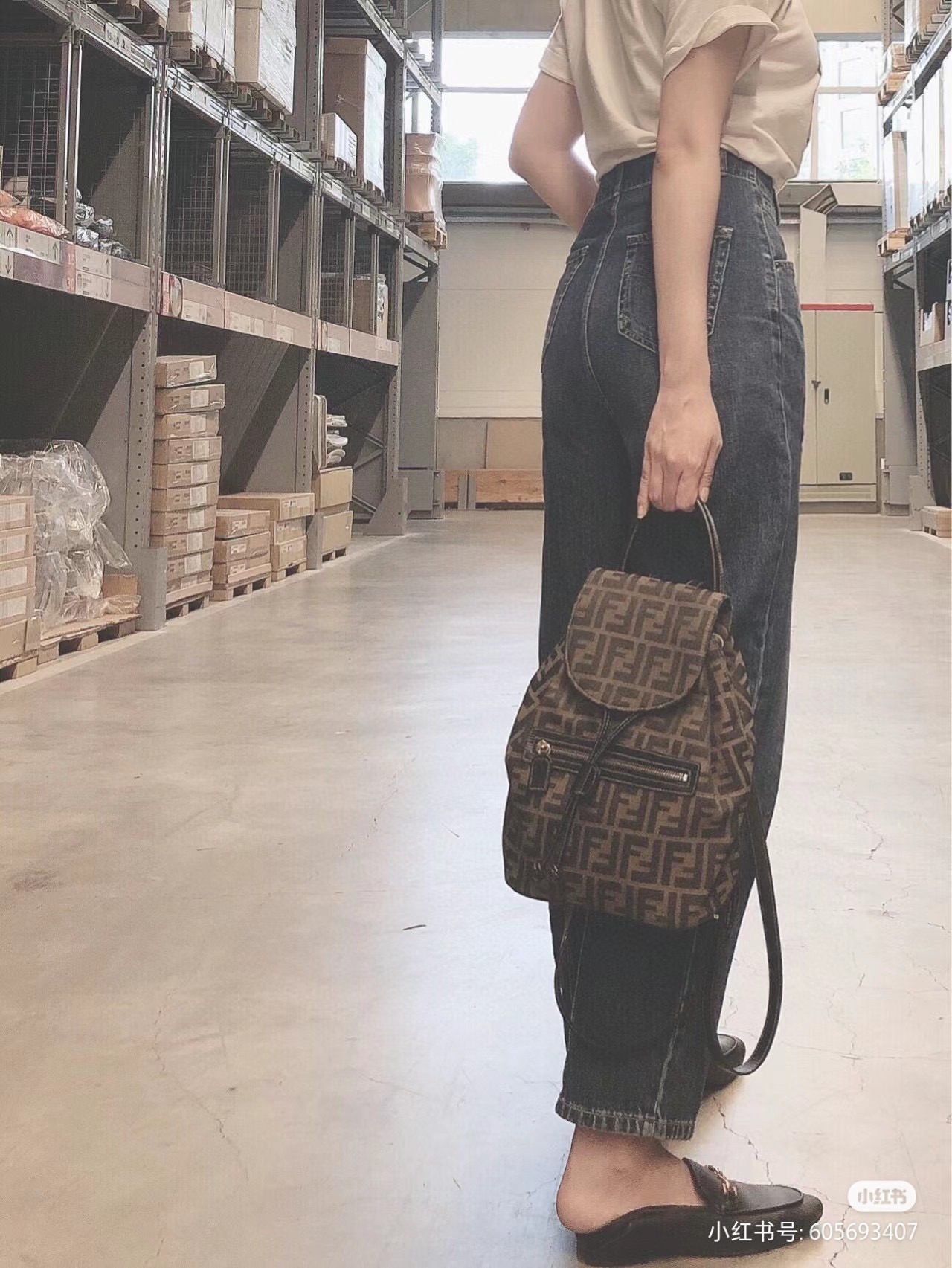 [TOP] FENDI Mini Retro Backpack - 18.5x24x10cm