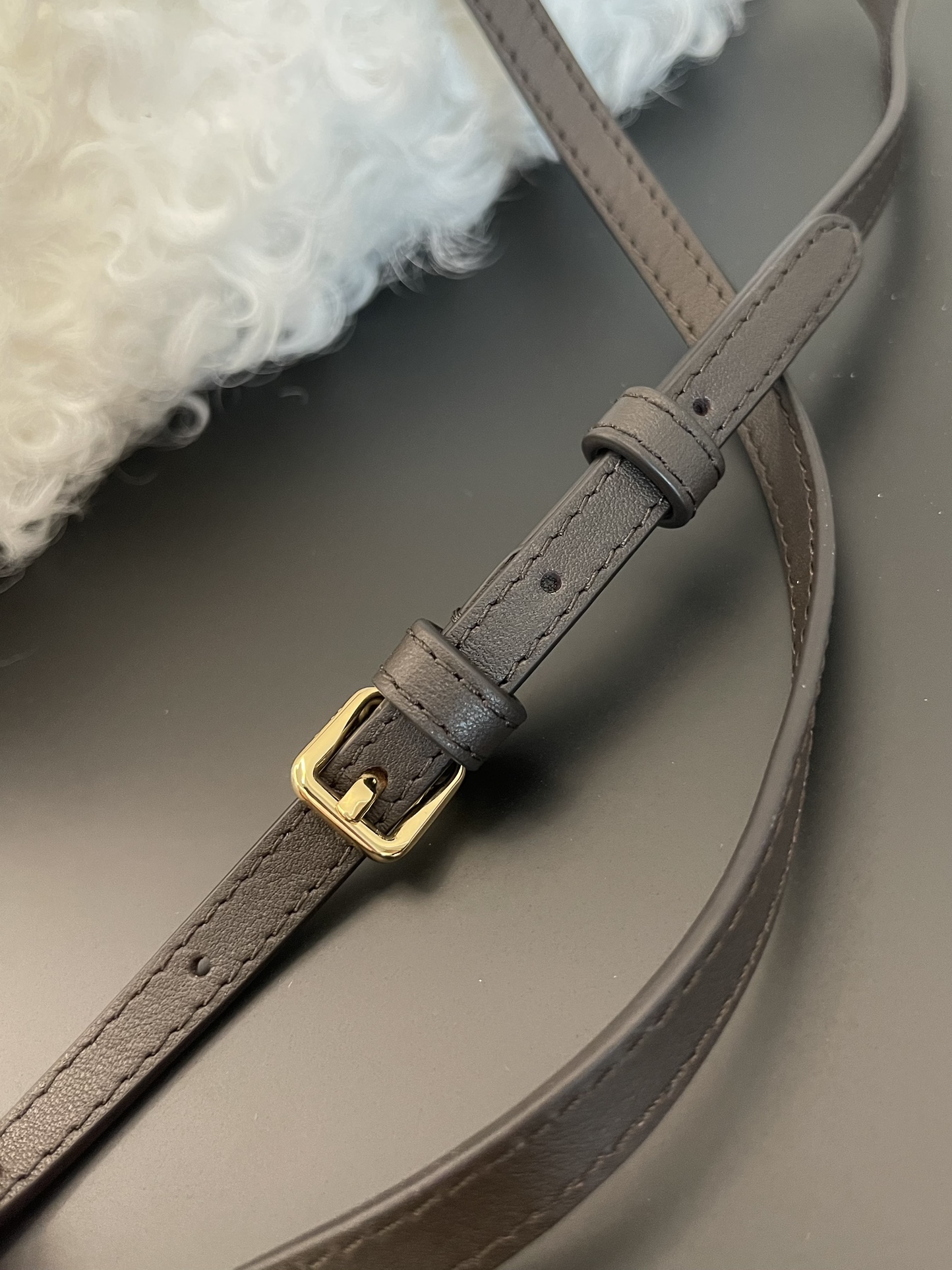 [TOP] FENDI White Rolled Wool First Bags 26x9.5x18cm - White&GHW