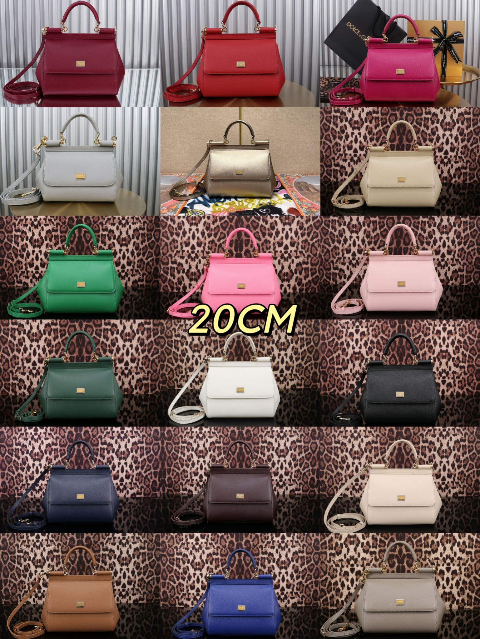 [TOP] Dolce & Gabbana D&G Calfskin Sicily Bag 20x16x8cm - 18 Color