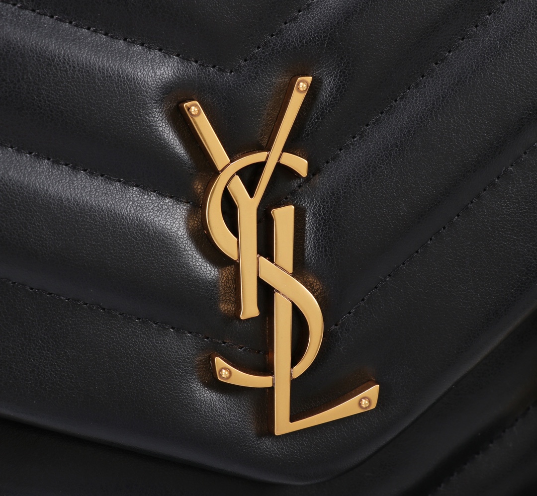 [TOP] Yves Saint Laurent YSL LouLou Bag 32x22x10cm - Black with GHW