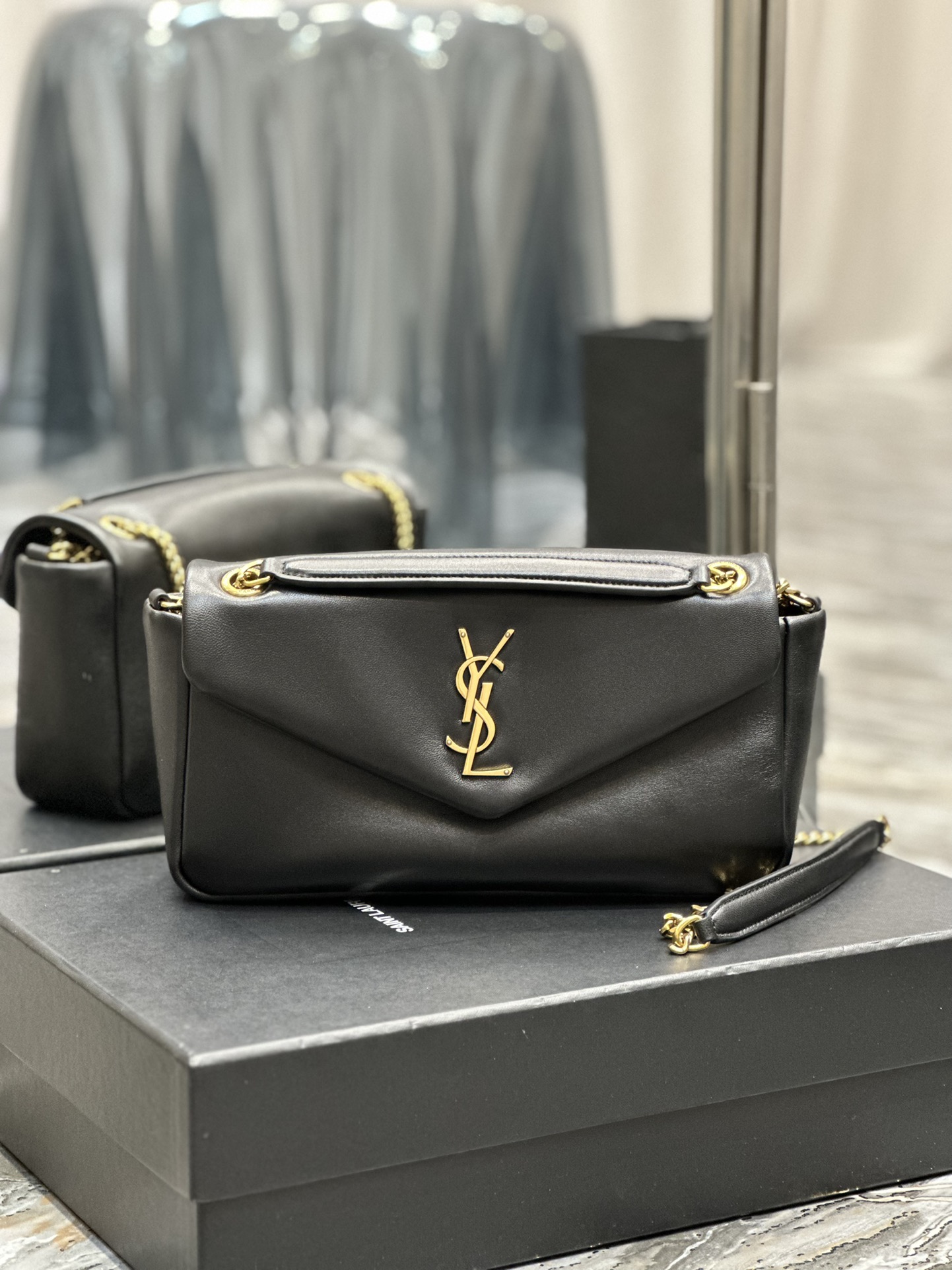 [TOP] Yves Saint Laurent YSL Sheepskin Chain Bags 26×14×7cm - 3 Colors&GHW