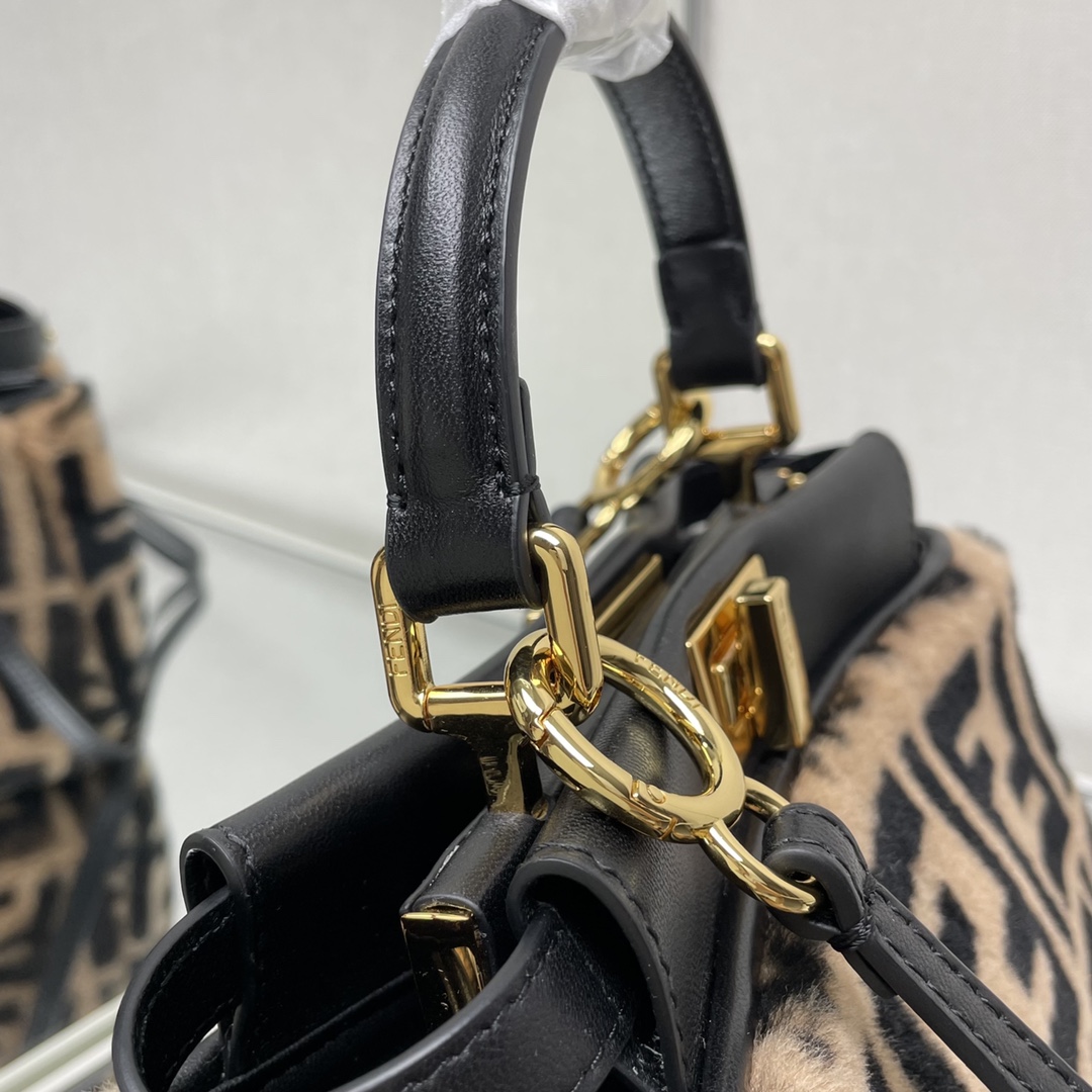 [TOP] FENDI Autumn And Winter New Wool Peekaboo Bags 27x25x14CM - GHW