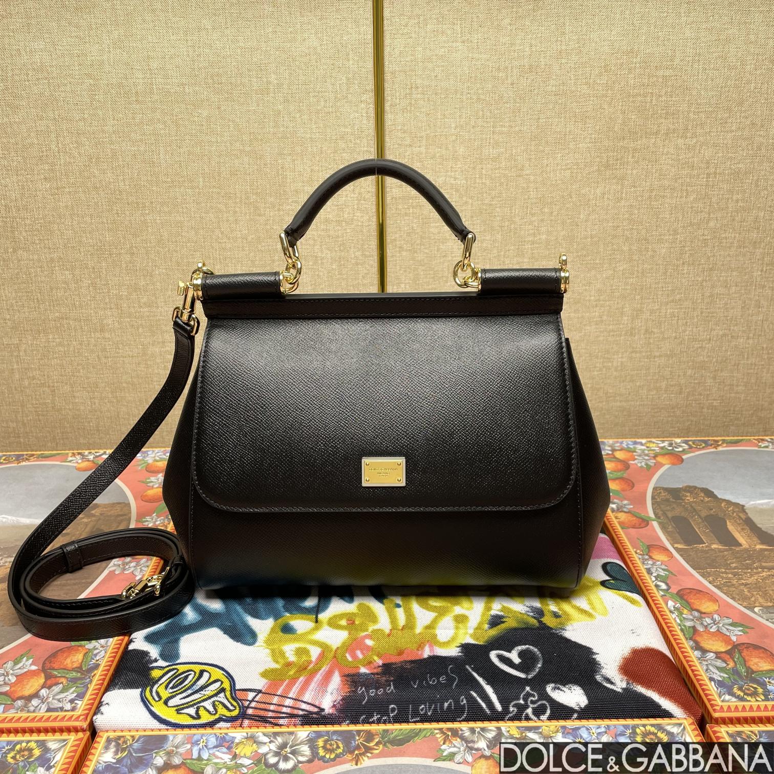 [TOP] Dolce & Gabbana D&G Calfskin Sicily Bag 26x20x12cm - 14 Color
