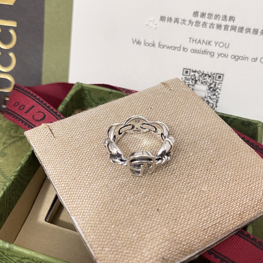 [TOP] GUCCI Pig Nose Ring - Silver