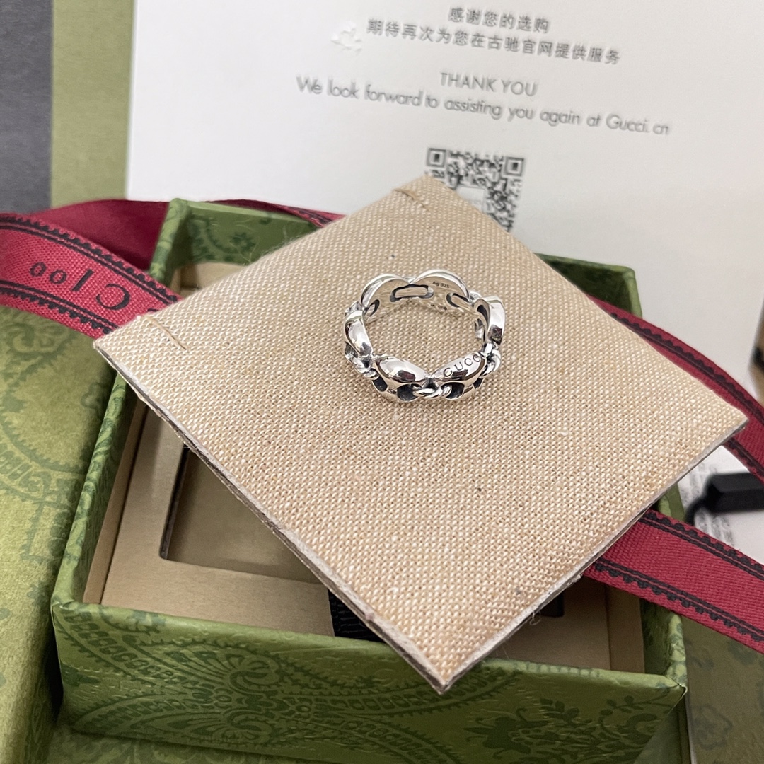 [TOP] GUCCI Pig Nose Ring - Silver