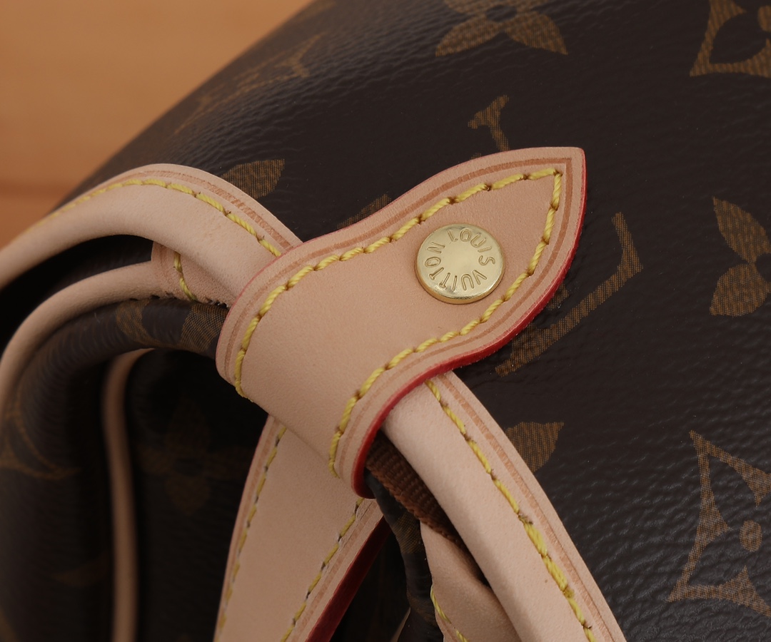 [TOP] Louis Vuitton LV Monogram Cowhide Diane Bag - 28x11x20cm-Brown