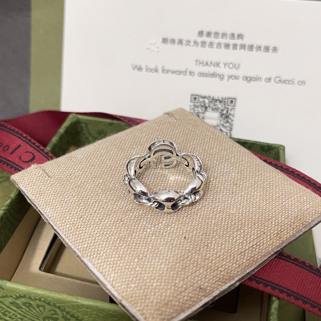 [TOP] GUCCI Pig Nose Ring - Silver